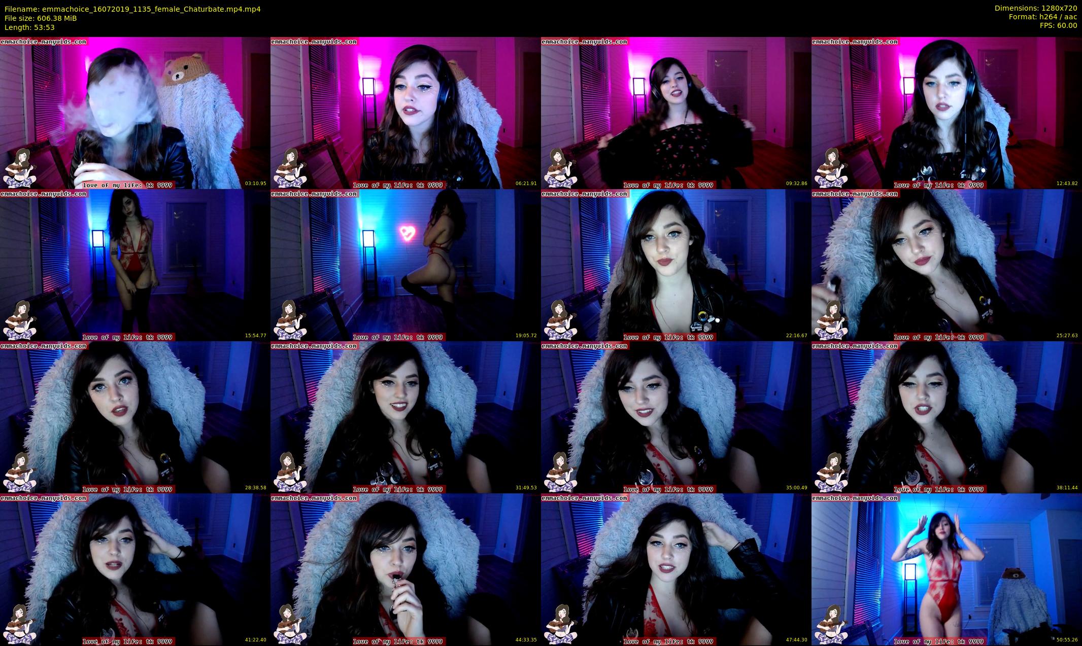 emmachoice — 54 minute Chaturbate female cam show recording, 720p, Jul 16, 2019