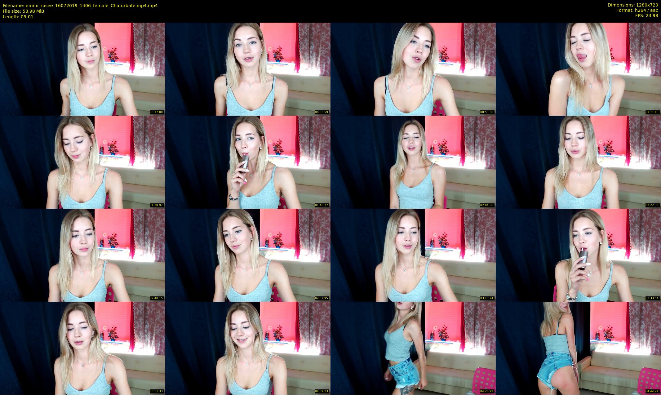 emmi_rosee — 6 minute Chaturbate female cam show recording, 720p, Jul 16, 2019