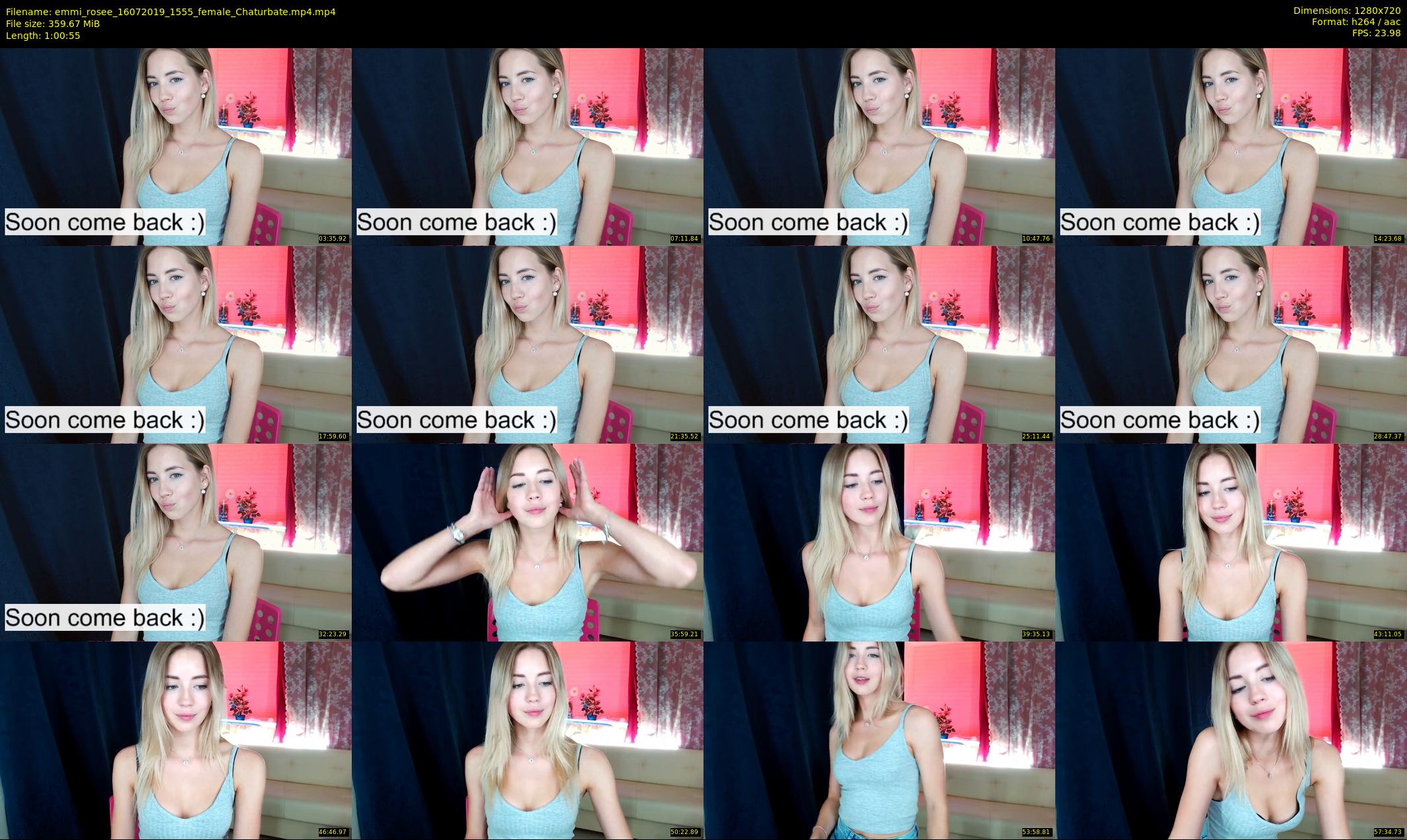 emmi_rosee — 61 minute Chaturbate female cam show recording, 720p, Jul 16, 2019