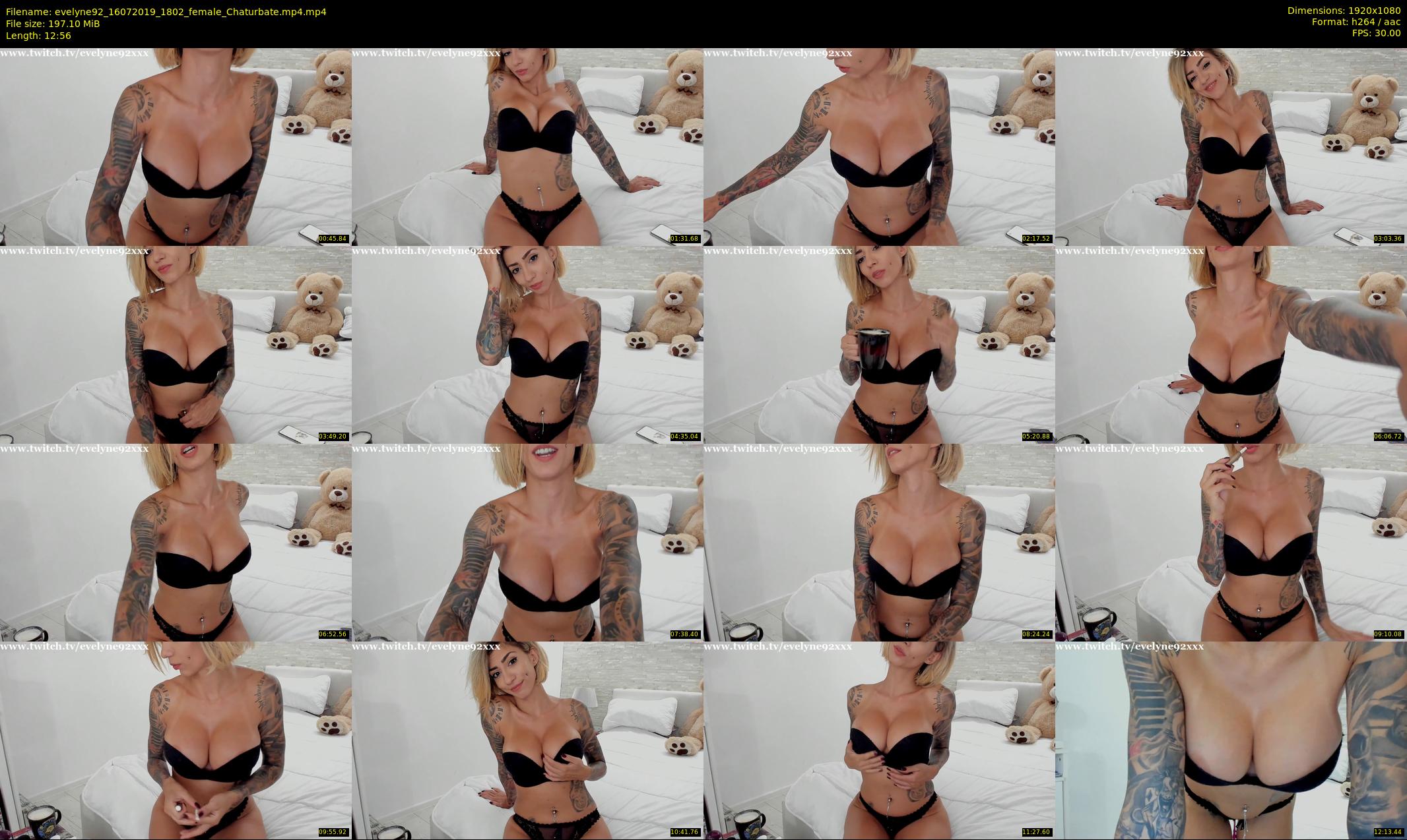 evelyne92 — 13 minute Chaturbate female cam show recording, 1080p, Jul 16, 2019