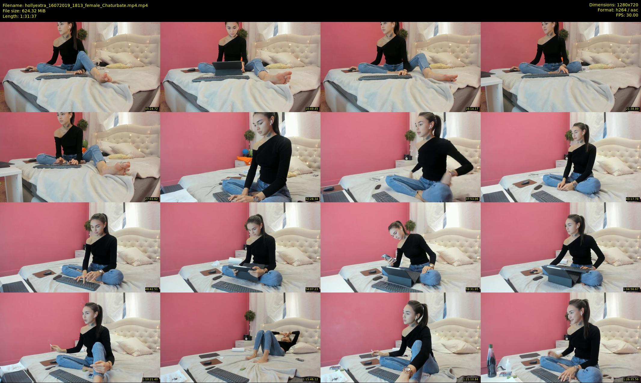 hollyextra — 92 minute Chaturbate female cam show recording, 720p, Jul 16, 2019