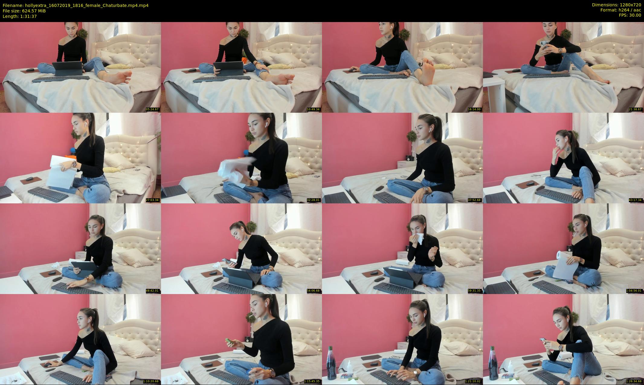 hollyextra — 92 minute Chaturbate female cam show recording, 720p, Jul 16, 2019