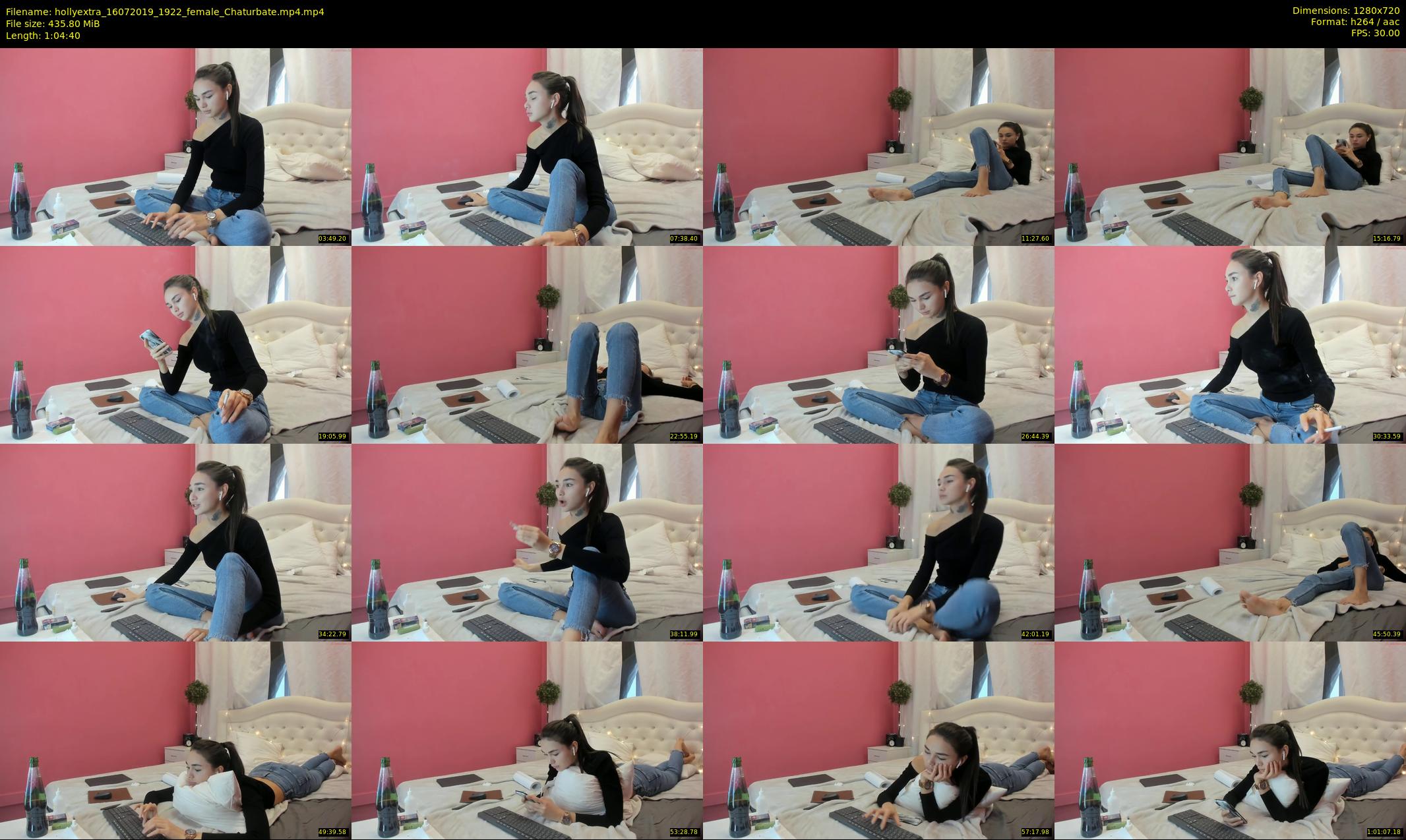 hollyextra — 65 minute Chaturbate female cam show recording, 720p, Jul 16, 2019