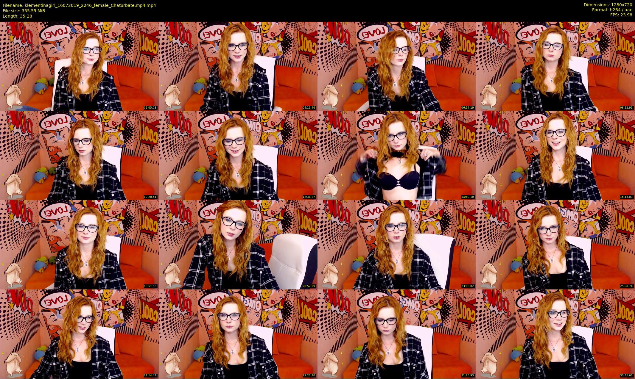 klementinagirl — 36 minute Chaturbate female cam show recording, 720p, Jul 16, 2019