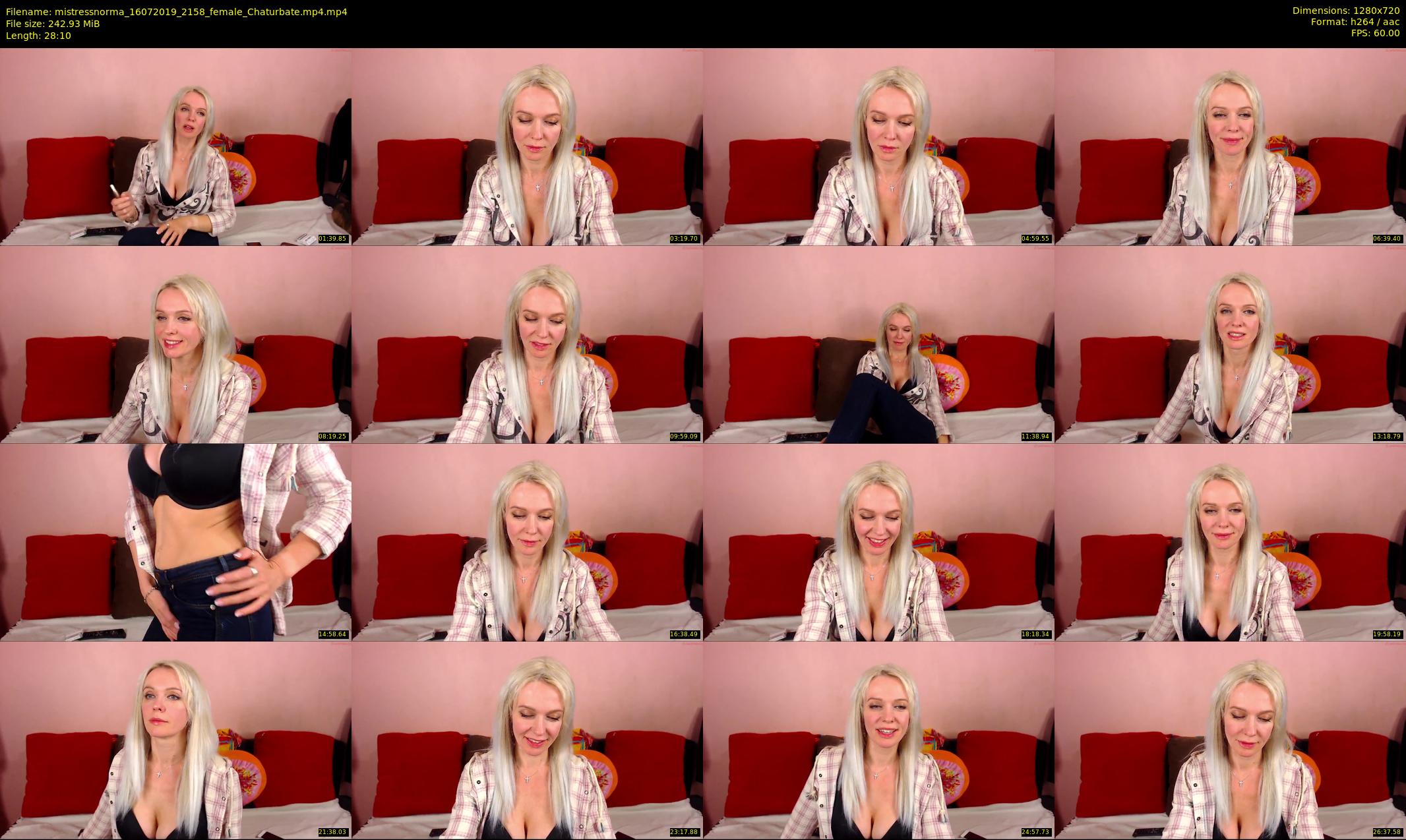 mistressnorma — 29 minute Chaturbate female cam show recording, 720p, Jul 16, 2019