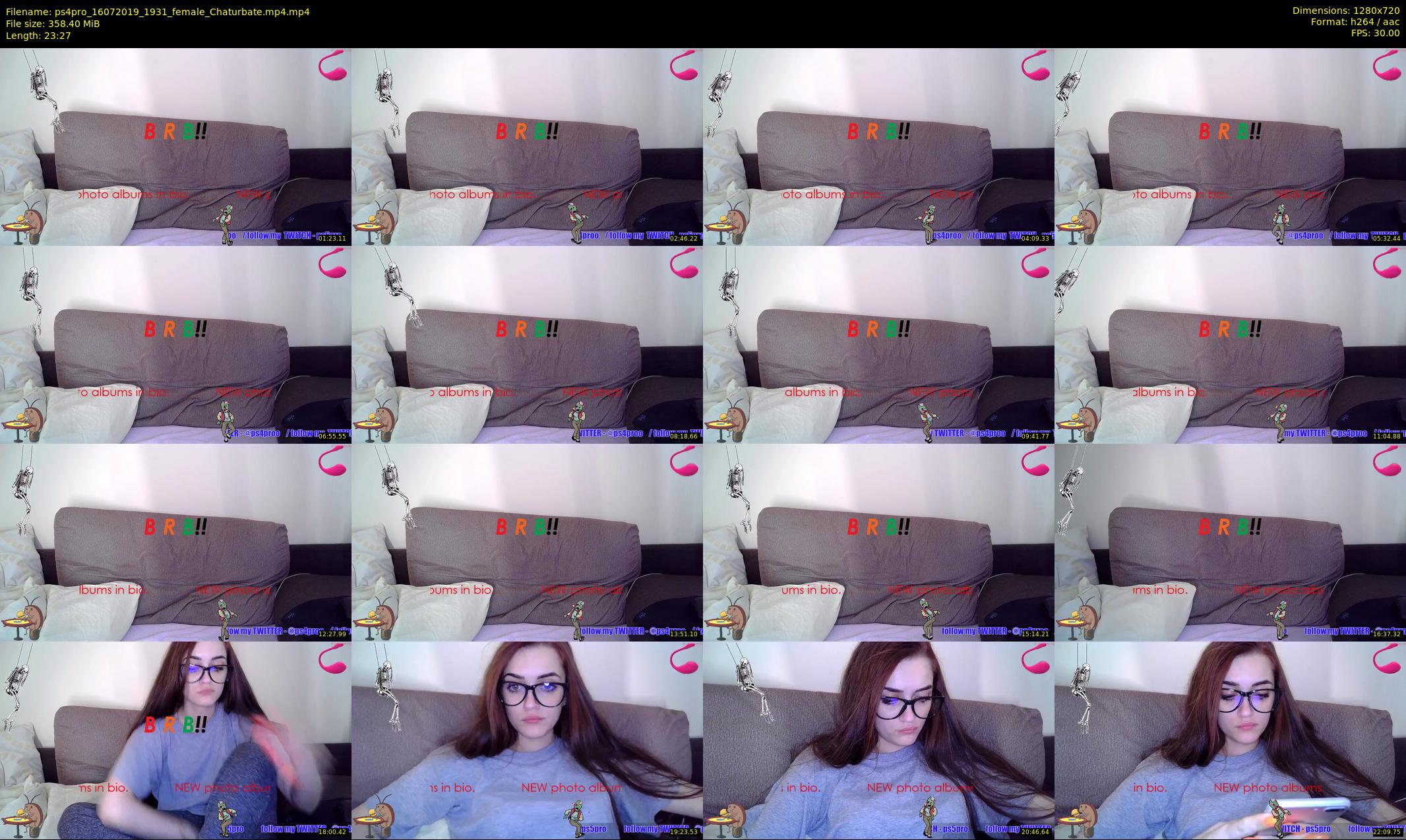 ps4pro — 24 minute Chaturbate female cam show recording, 720p, Jul 16, 2019