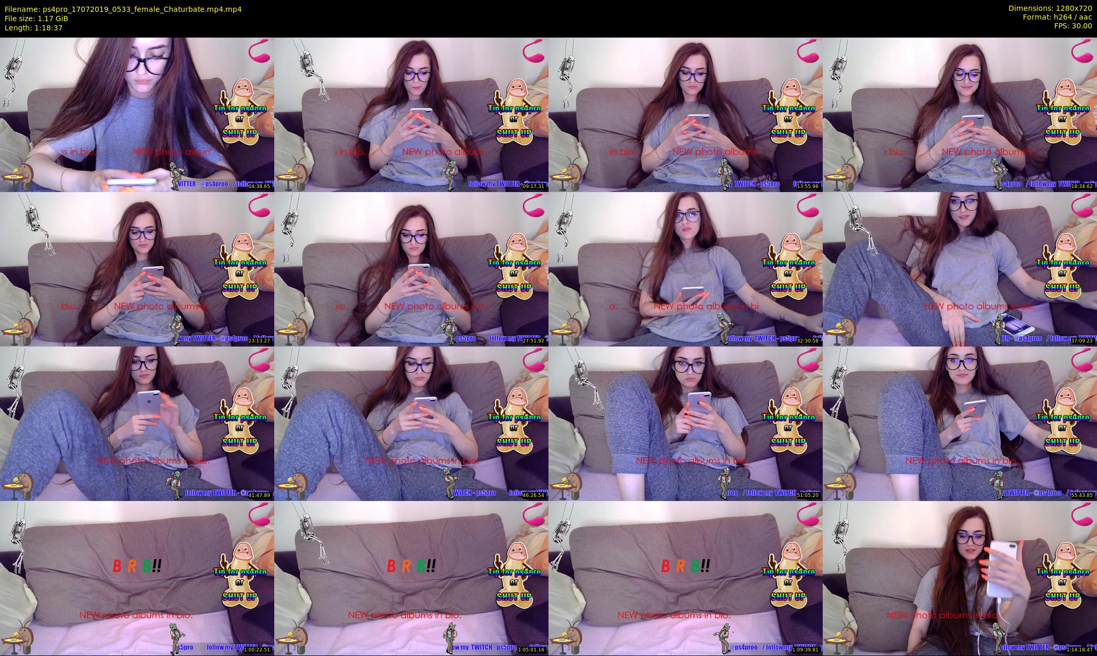 ps4pro — 79 minute Chaturbate female cam show recording, 720p, Jul 17, 2019