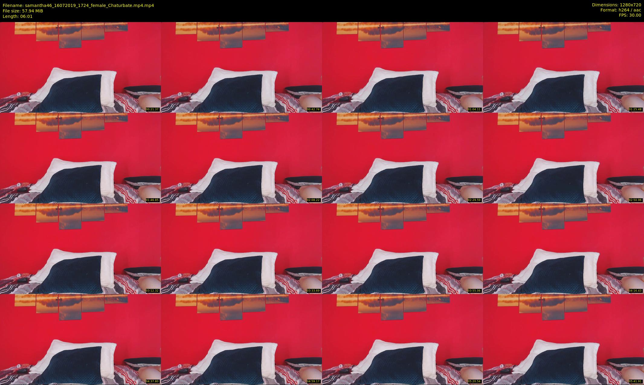 samantha46 — 7 minute Chaturbate female cam show recording, 720p, Jul 16, 2019