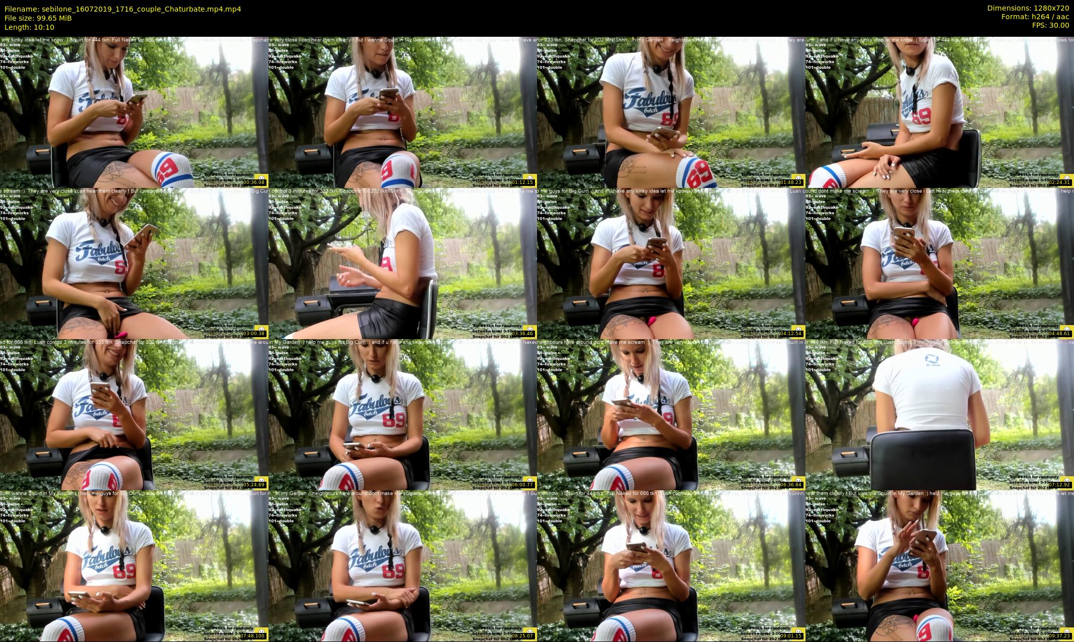 sebilone — 11 minute Chaturbate couple cam show recording, 720p, Jul 16, 2019