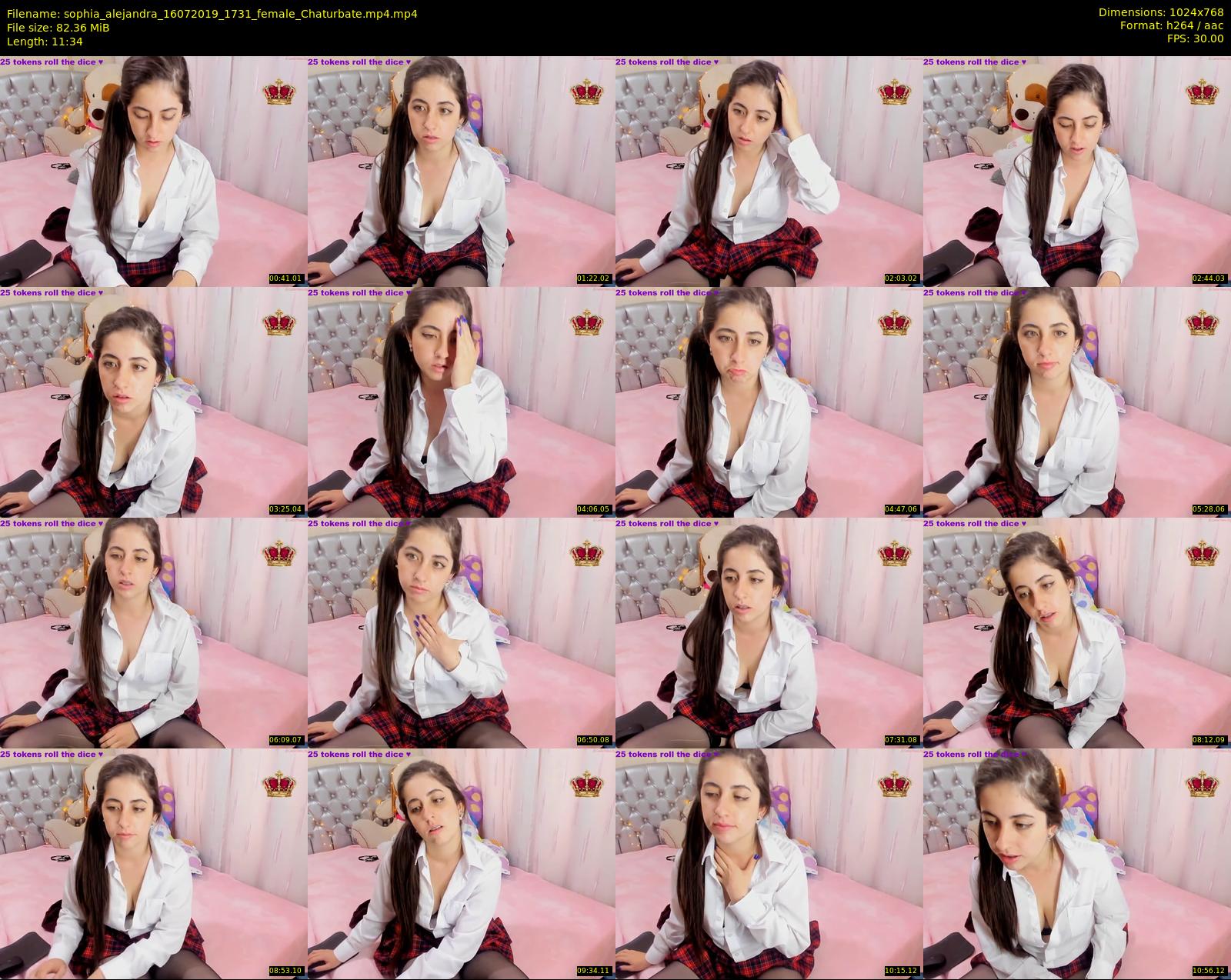 sophia_alejandra — 12 minute Chaturbate female cam show recording, 720p, Jul 16, 2019