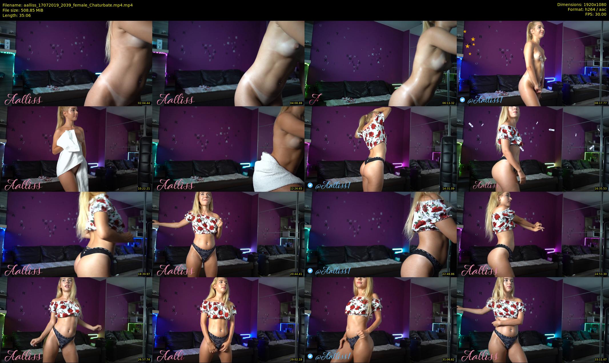 aalliss — 36 minute Chaturbate female cam show recording, 1080p, Jul 17, 2019