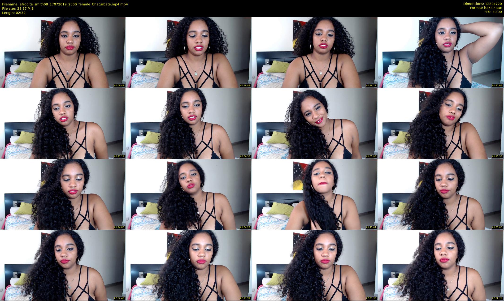 afrodita_smith08 — 3 minute Chaturbate female cam show recording, 720p, Jul 17, 2019