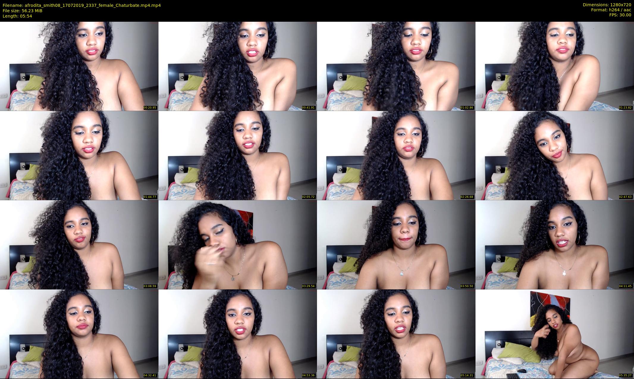 afrodita_smith08 — 6 minute Chaturbate female cam show recording, 720p, Jul 17, 2019