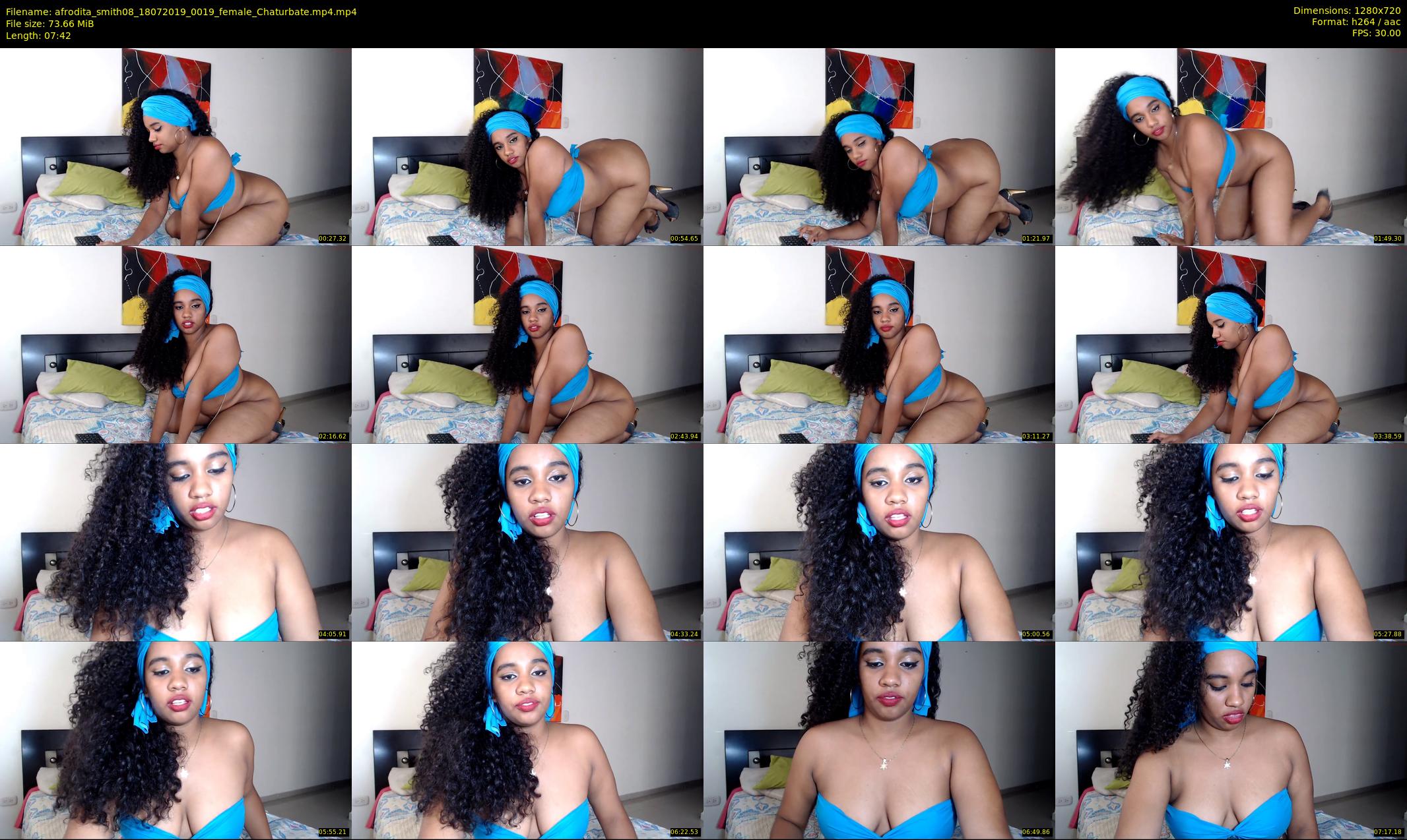 afrodita_smith08 — 8 minute Chaturbate female cam show recording, 720p, Jul 18, 2019