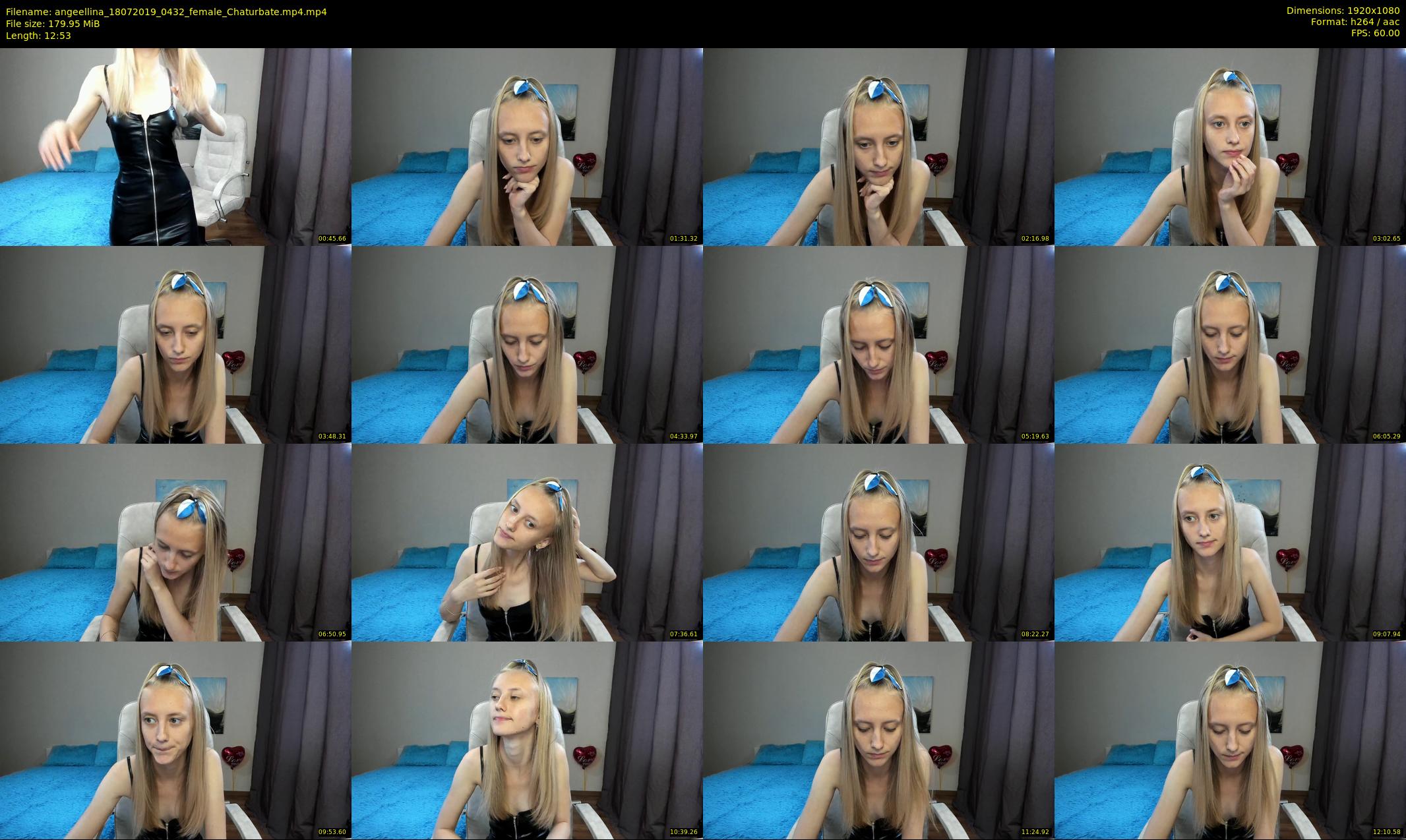 angeellina — 13 minute Chaturbate female cam show recording, 1080p, Jul 18, 2019