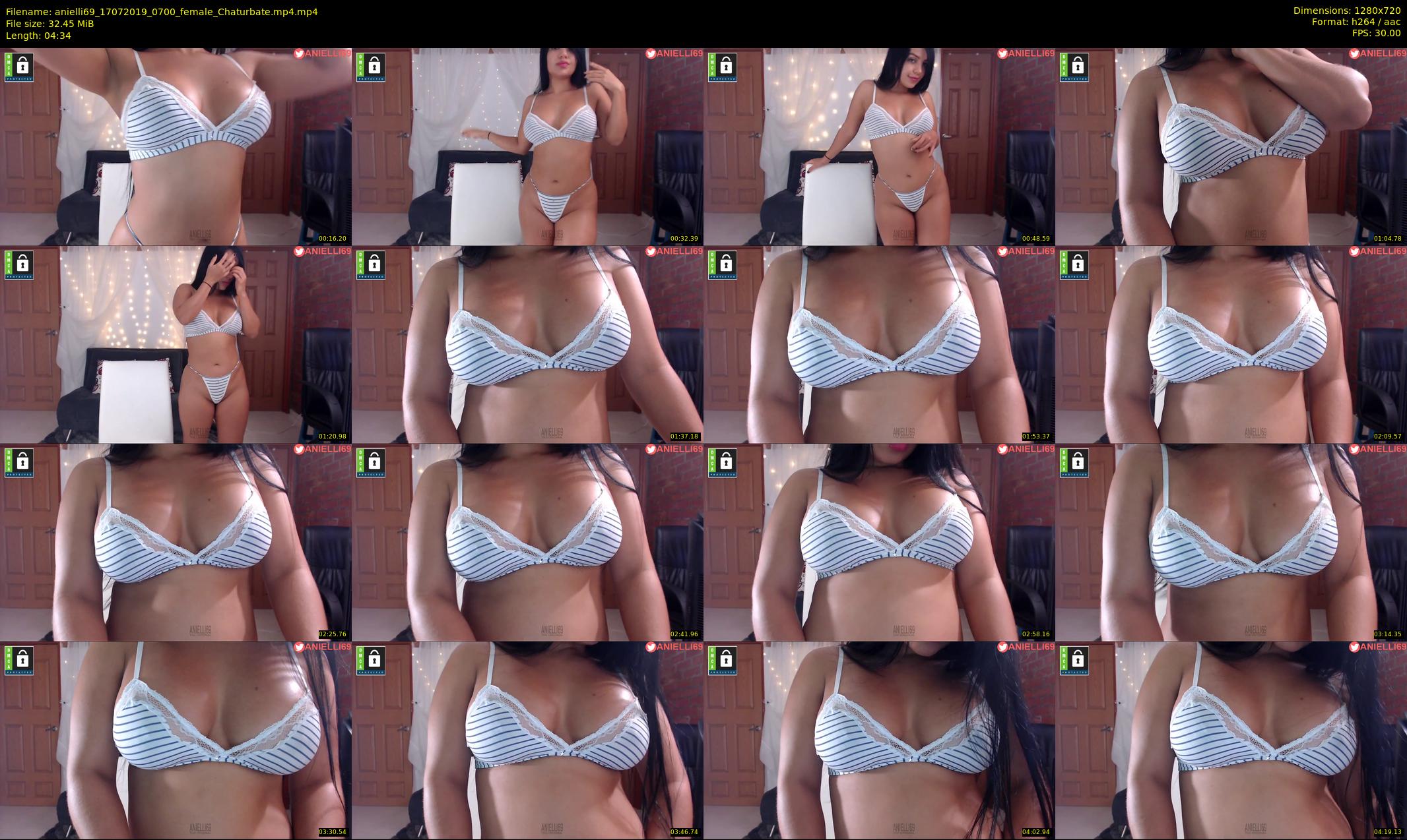 anielli69 — 5 minute Chaturbate female cam show recording, 720p, Jul 17, 2019