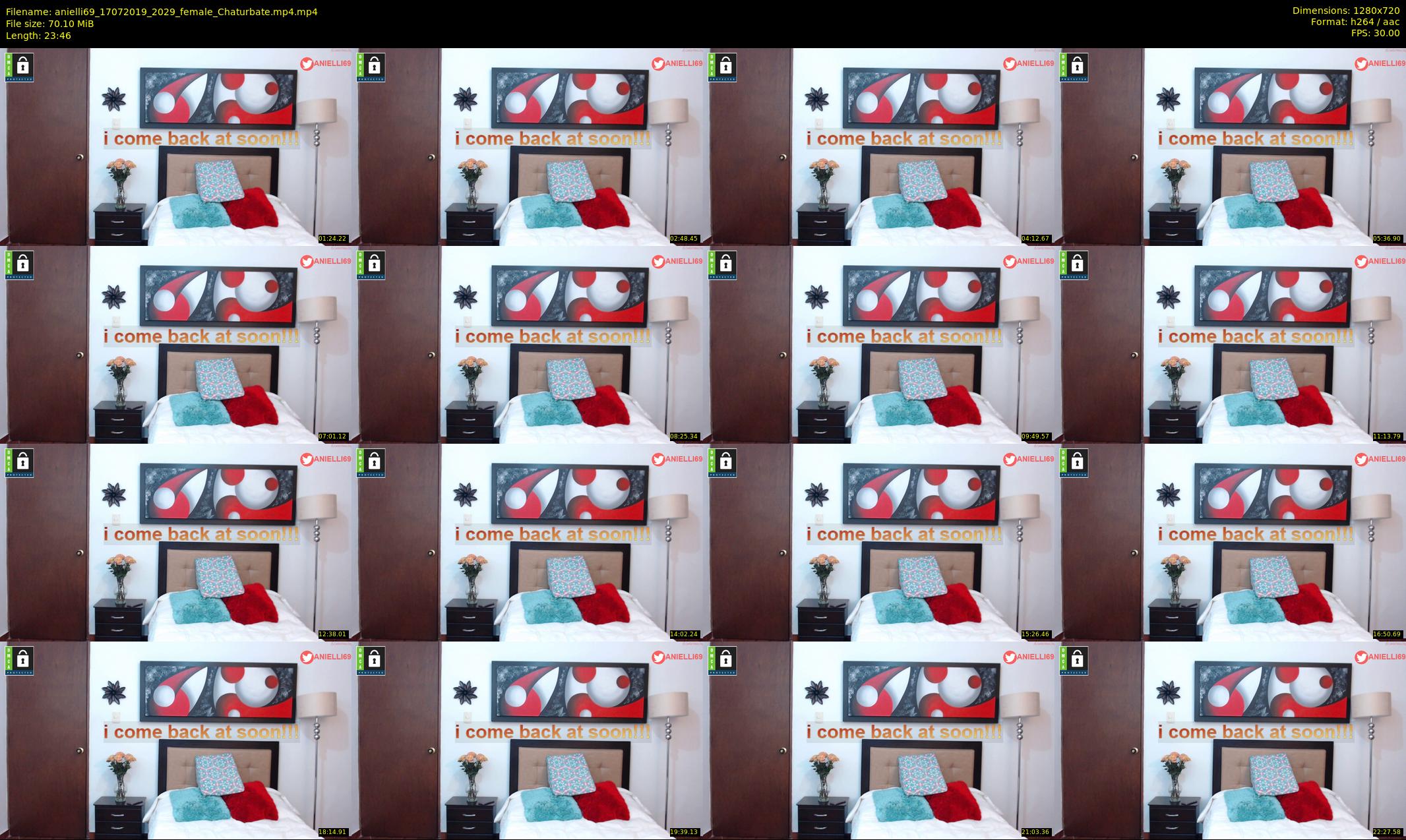 anielli69 — 24 minute Chaturbate female cam show recording, 720p, Jul 17, 2019