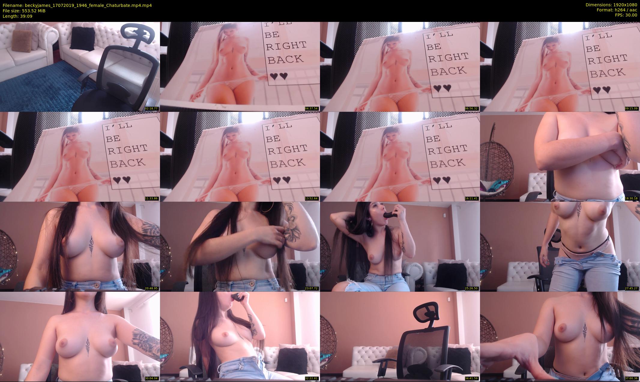 beckyjames — 40 minute Chaturbate female cam show recording, 1080p, Jul 17, 2019