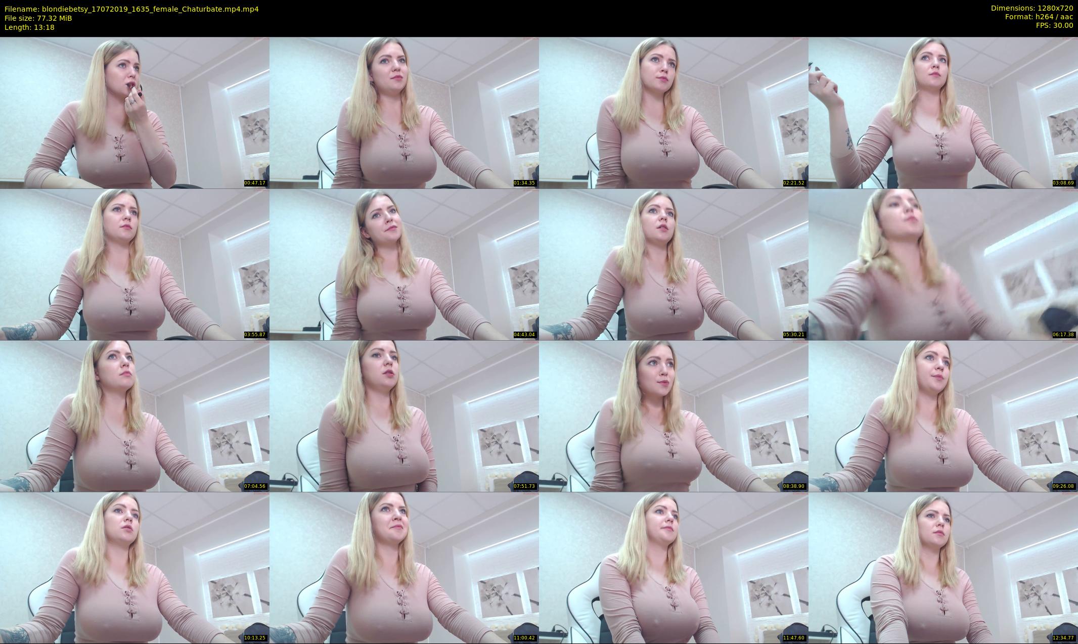 blondiebetsy — 14 minute Chaturbate female cam show recording, 720p, Jul 17, 2019