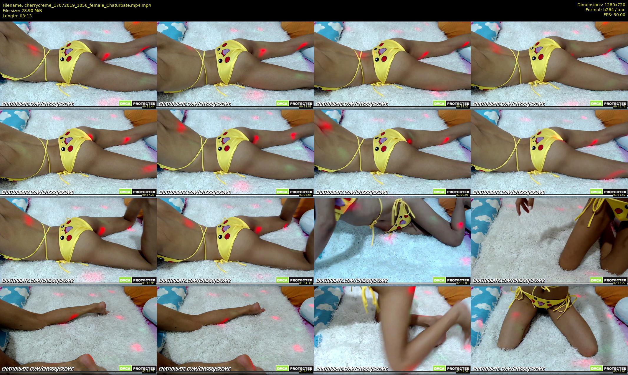 cherrycreme — 4 minute Chaturbate female cam show recording, 720p, Jul 17, 2019