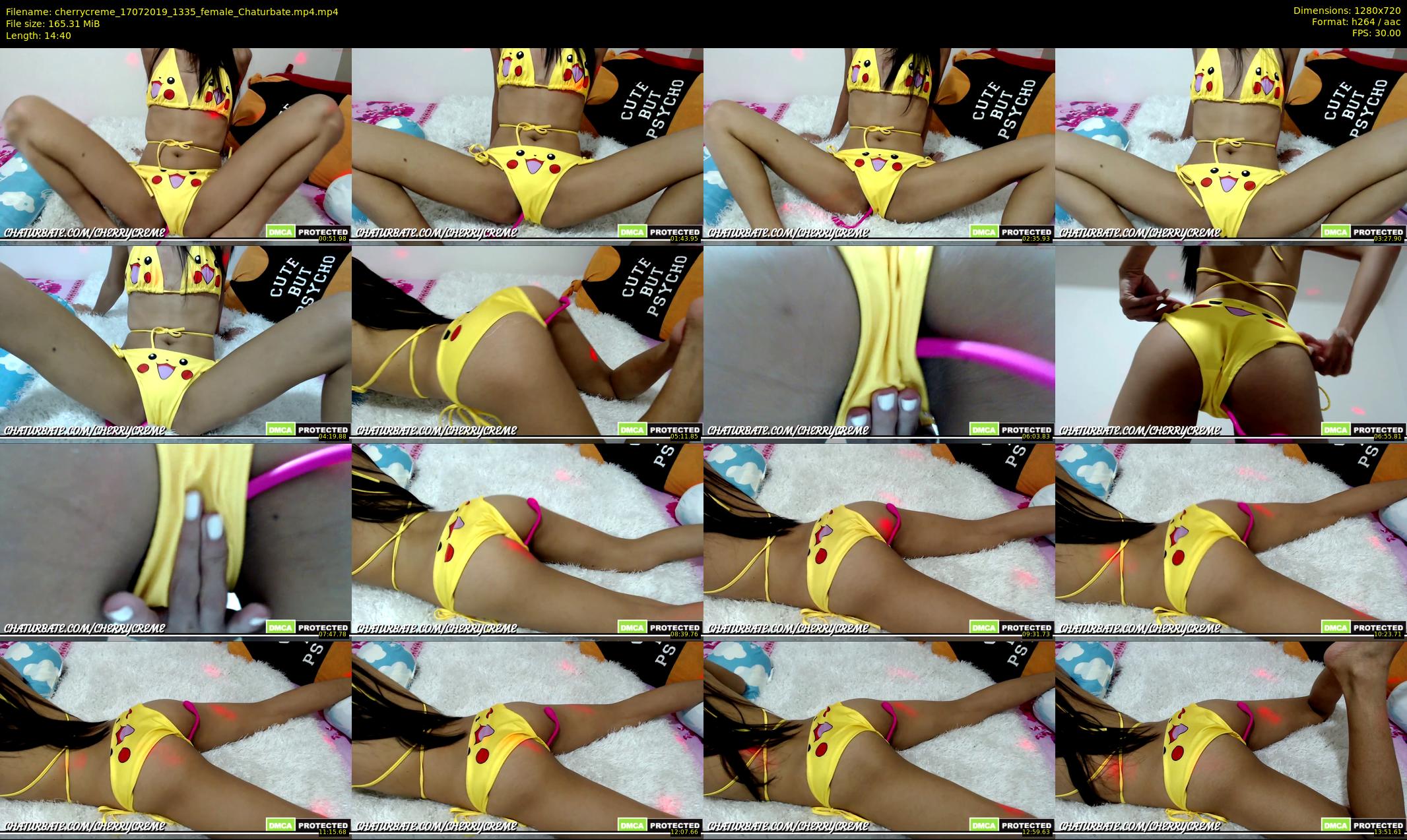 cherrycreme — 15 minute Chaturbate female cam show recording, 720p, Jul 17, 2019