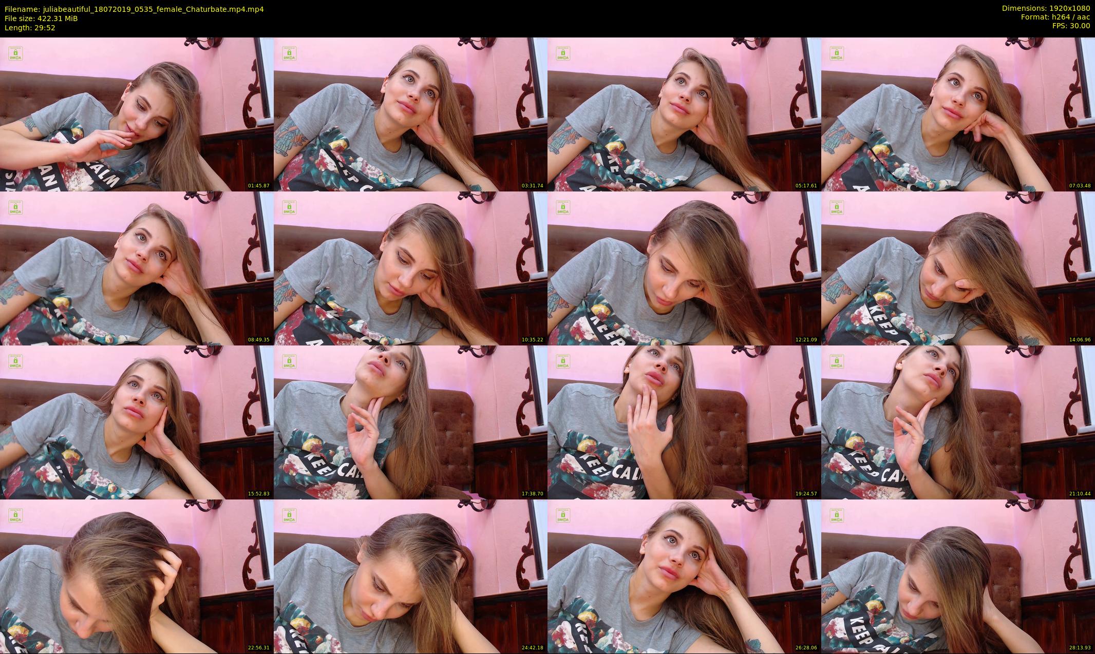 juliabeautiful — 30 minute Chaturbate female cam show recording, 1080p, Jul 18, 2019