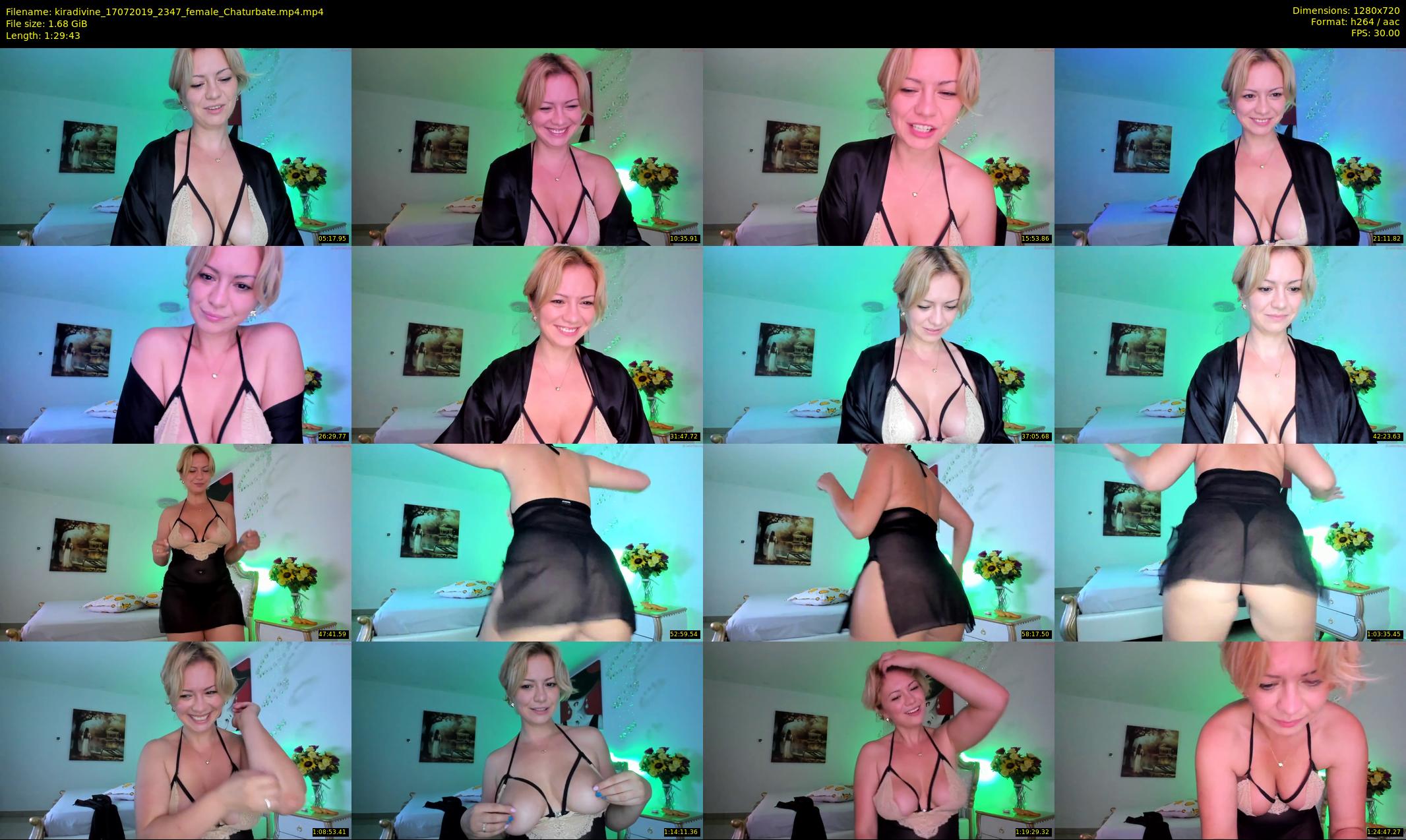 kiradivine — 90 minute Chaturbate female cam show recording, 720p, Jul 17, 2019