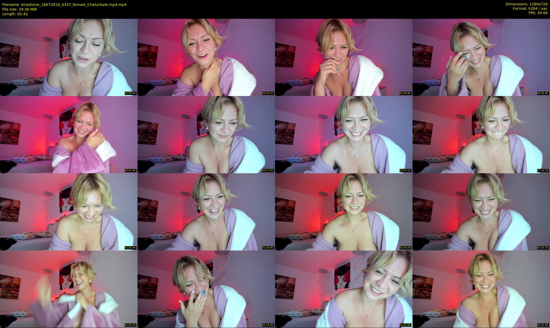 kiradivine — 3 minute Chaturbate female cam show recording, 720p, Jul 18, 2019