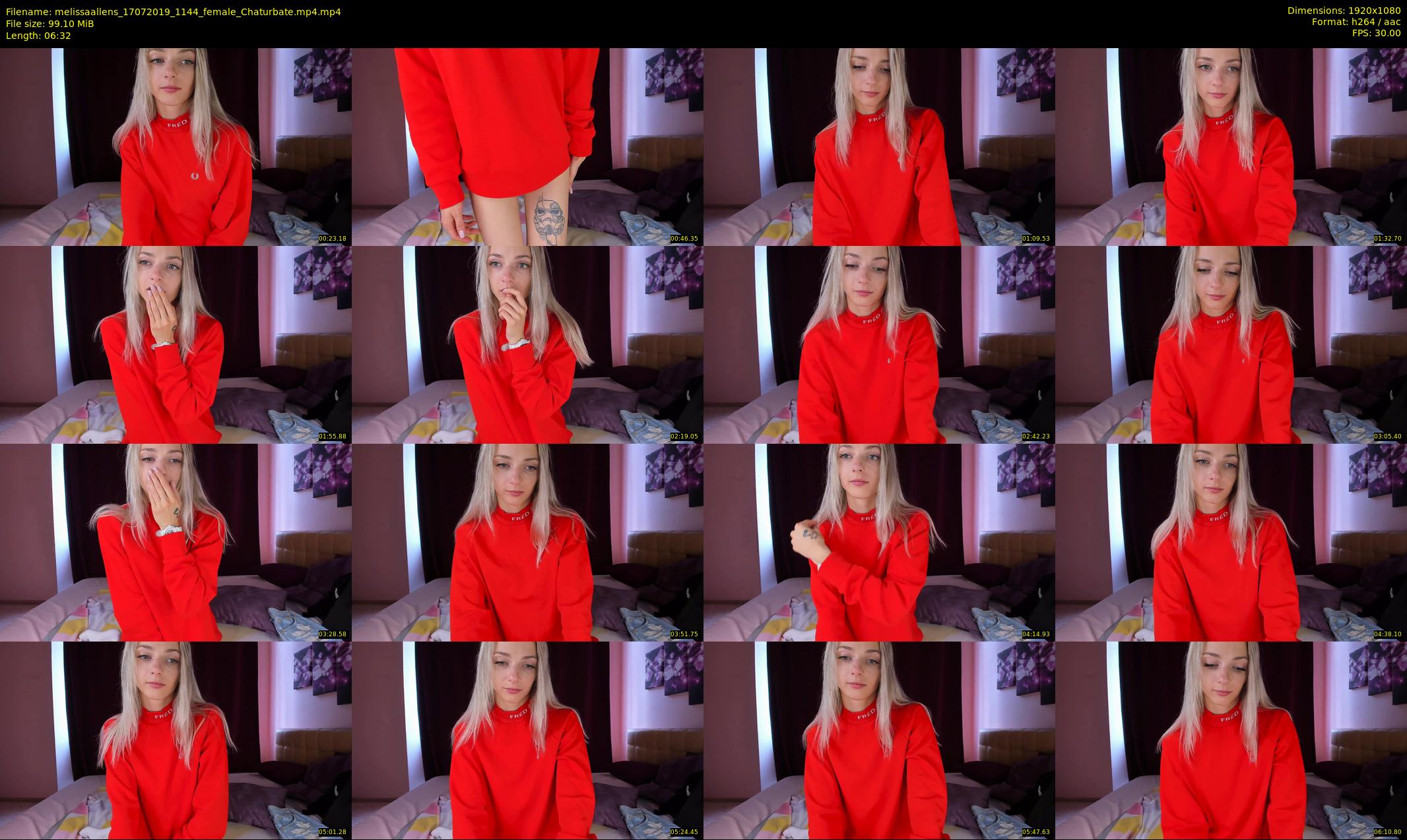 melissaallens — 7 minute Chaturbate female cam show recording, 1080p, Jul 17, 2019