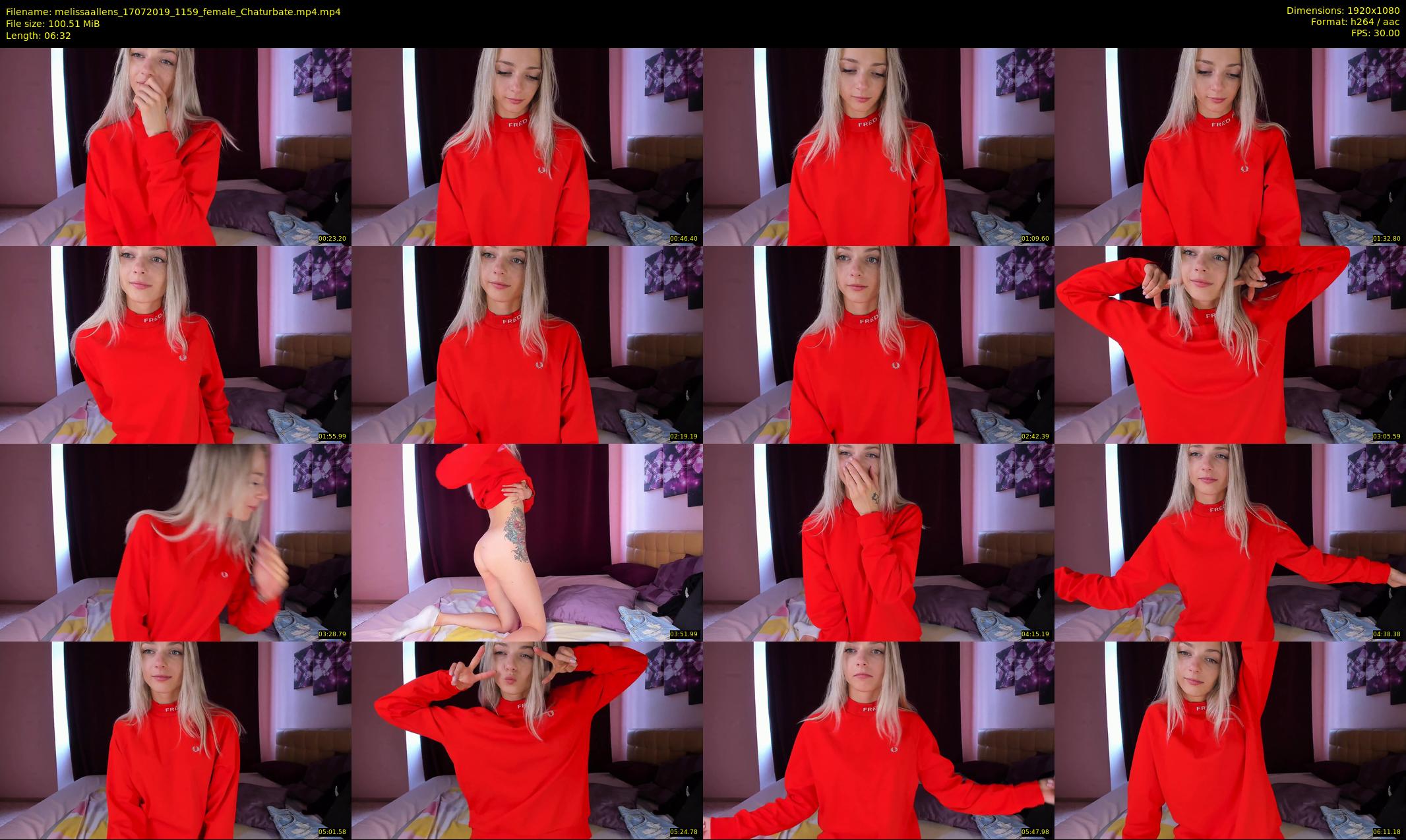 melissaallens — 7 minute Chaturbate female cam show recording, 1080p, Jul 17, 2019