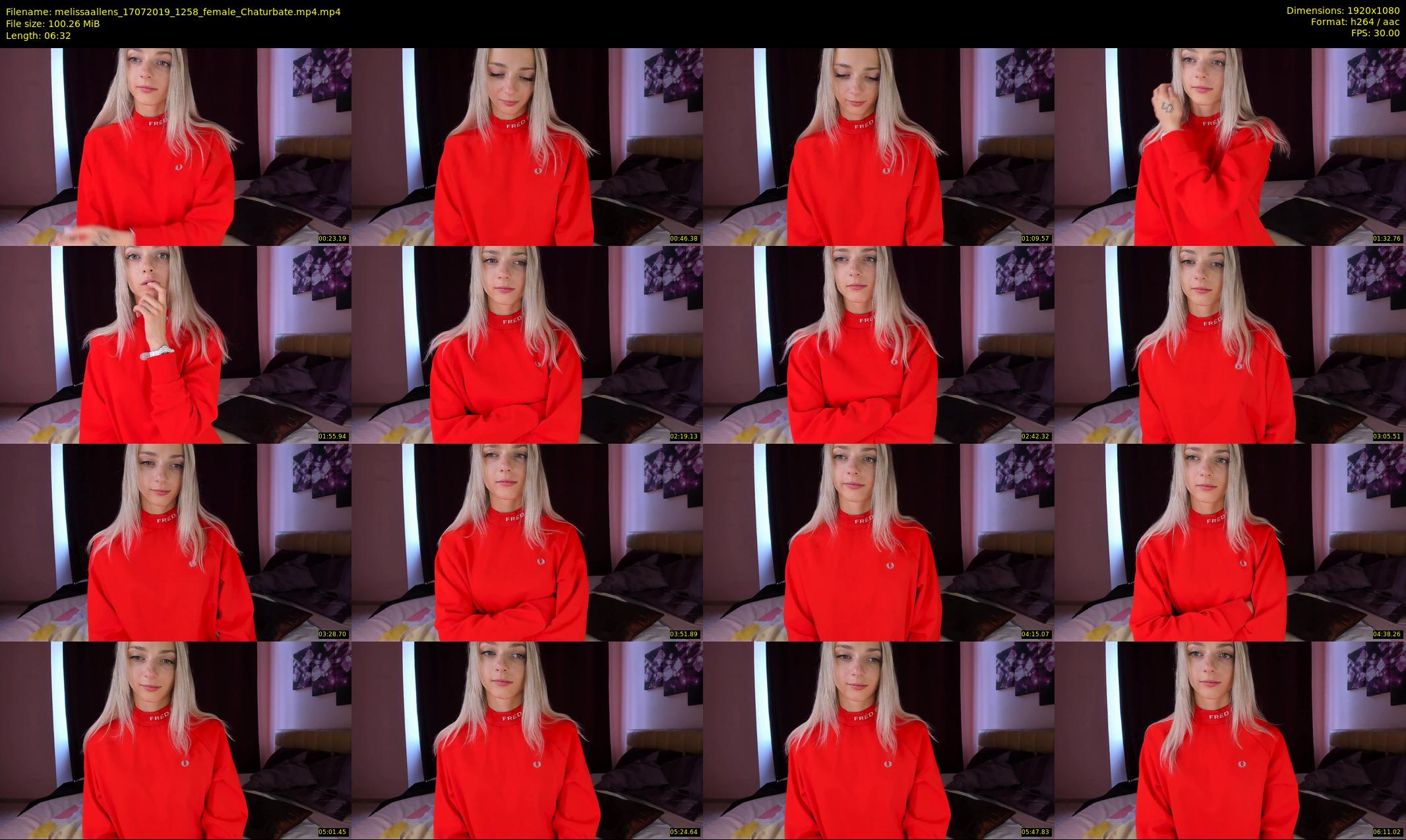 melissaallens — 7 minute Chaturbate female cam show recording, 1080p, Jul 17, 2019