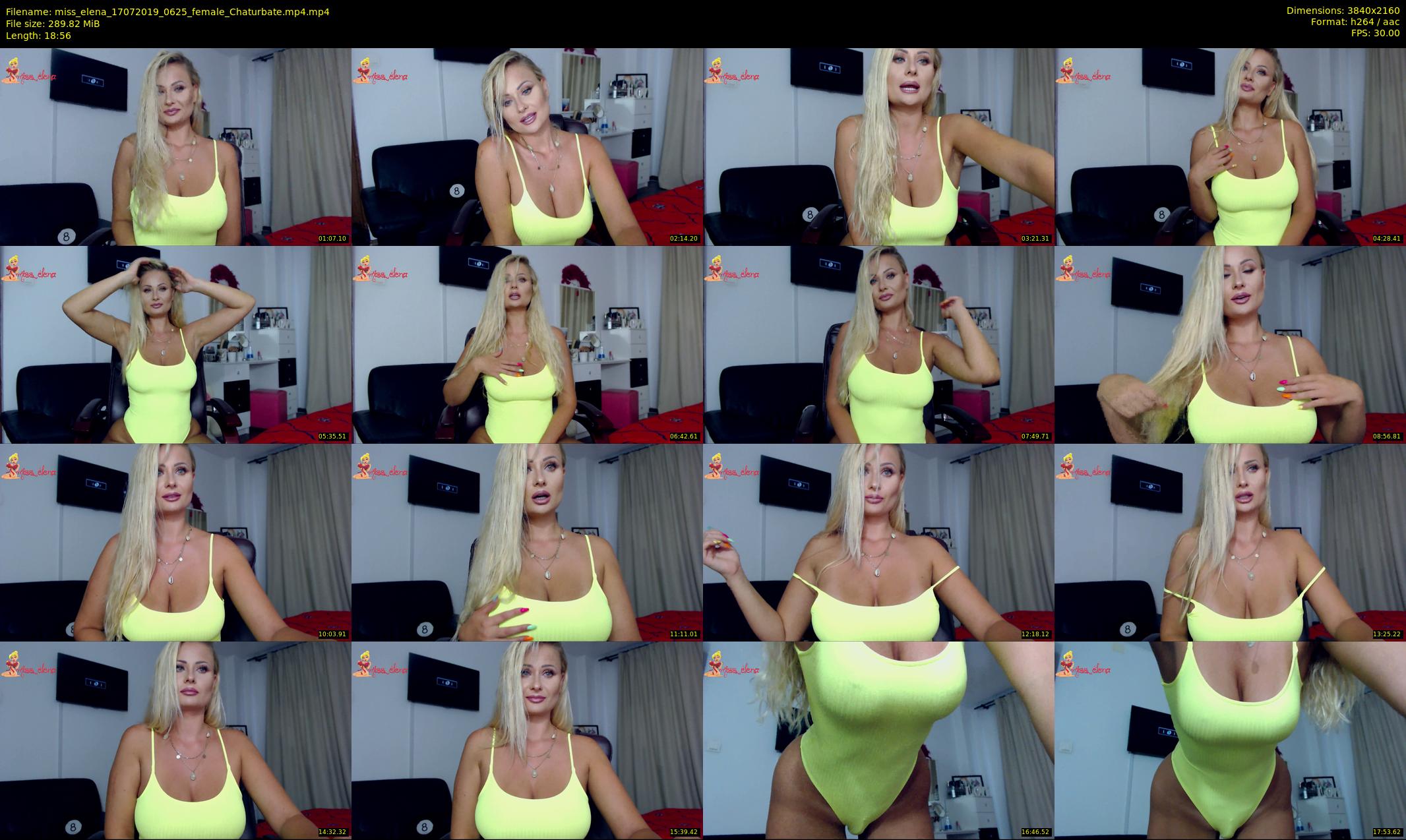 miss_elena — 19 minute Chaturbate female cam show recording, 4K, Jul 17, 2019