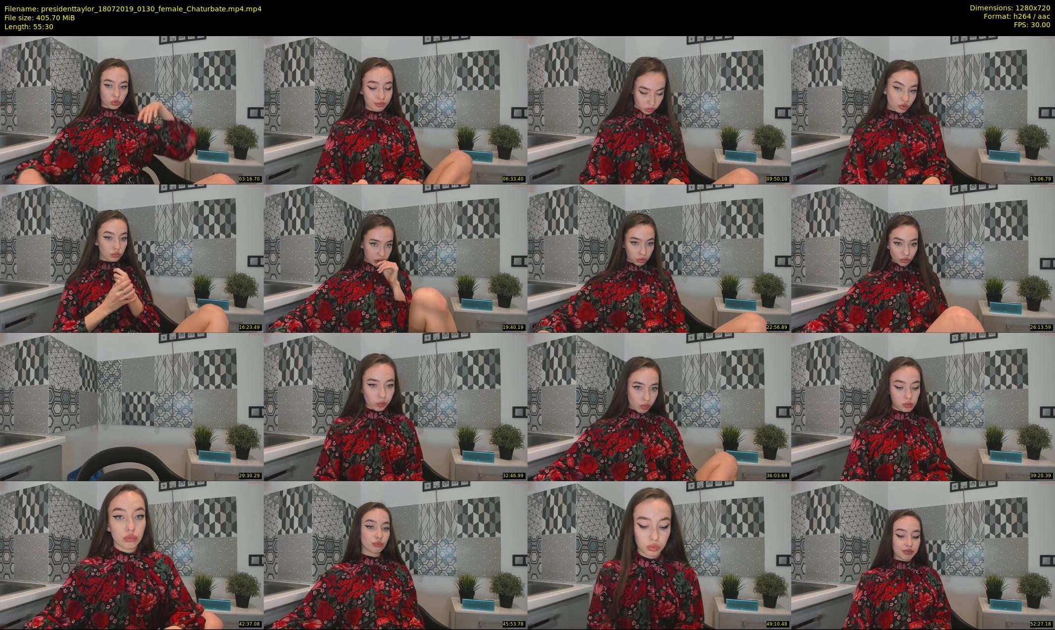 presidenttaylor — 56 minute Chaturbate female cam show recording, 720p, Jul 18, 2019