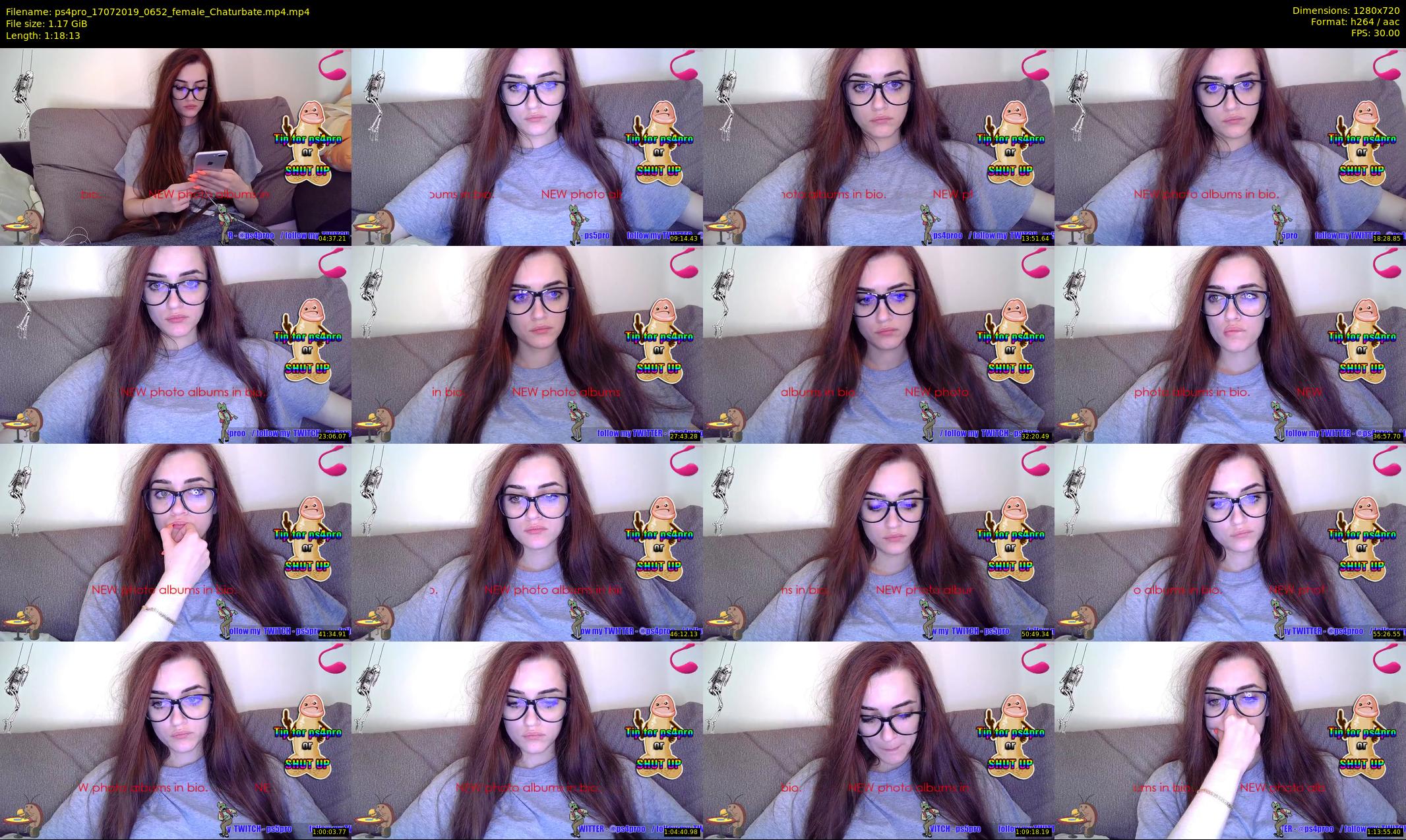 ps4pro — 79 minute Chaturbate female cam show recording, 720p, Jul 17, 2019