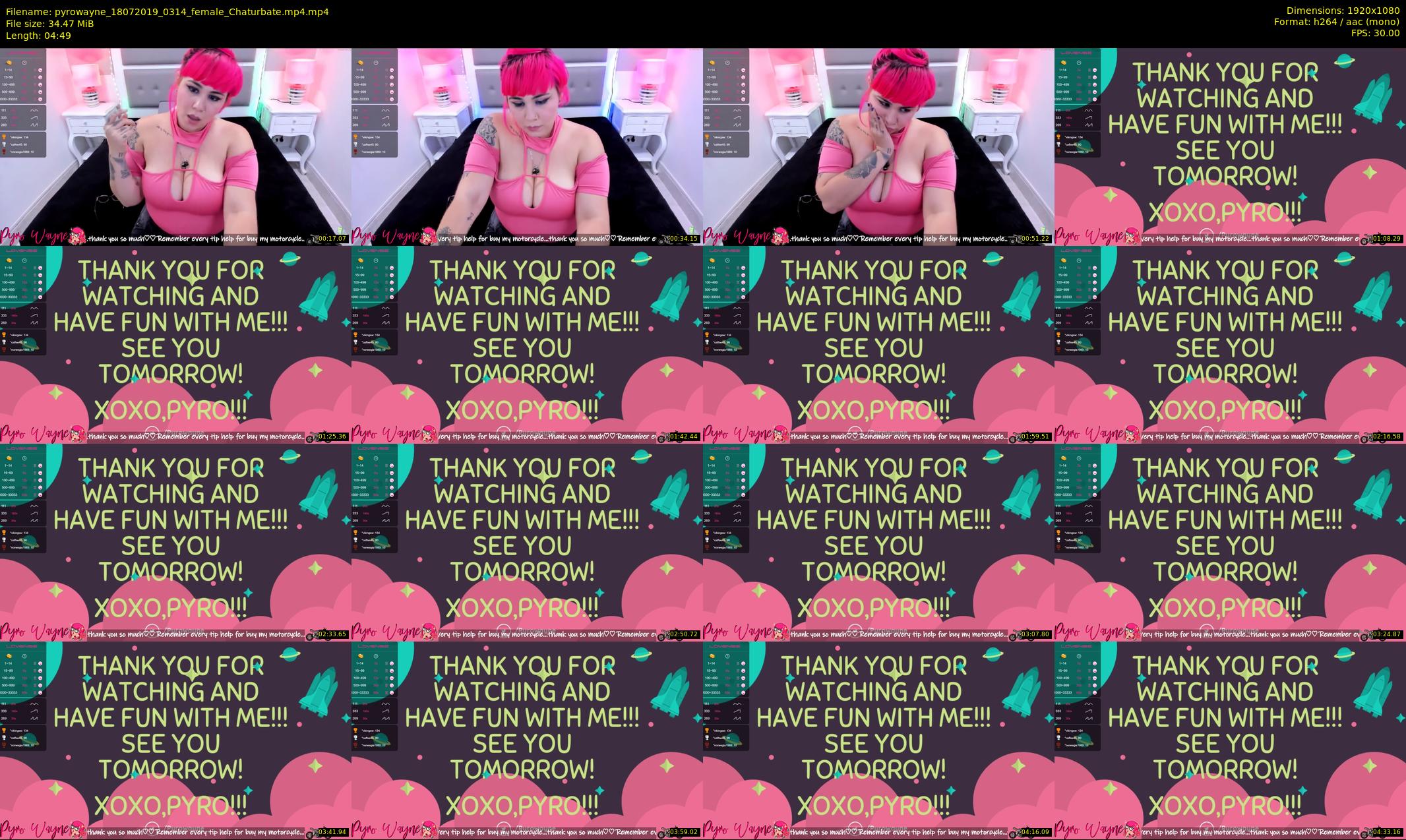 pyrowayne — 5 minute Chaturbate female cam show recording, 1080p, Jul 18, 2019