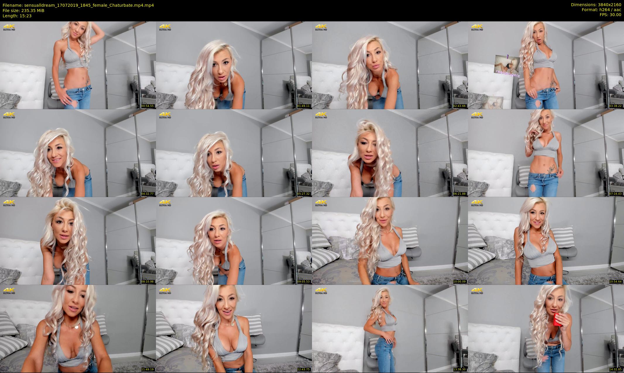 sensualldream — 16 minute Chaturbate female cam show recording, 4K, Jul 17, 2019
