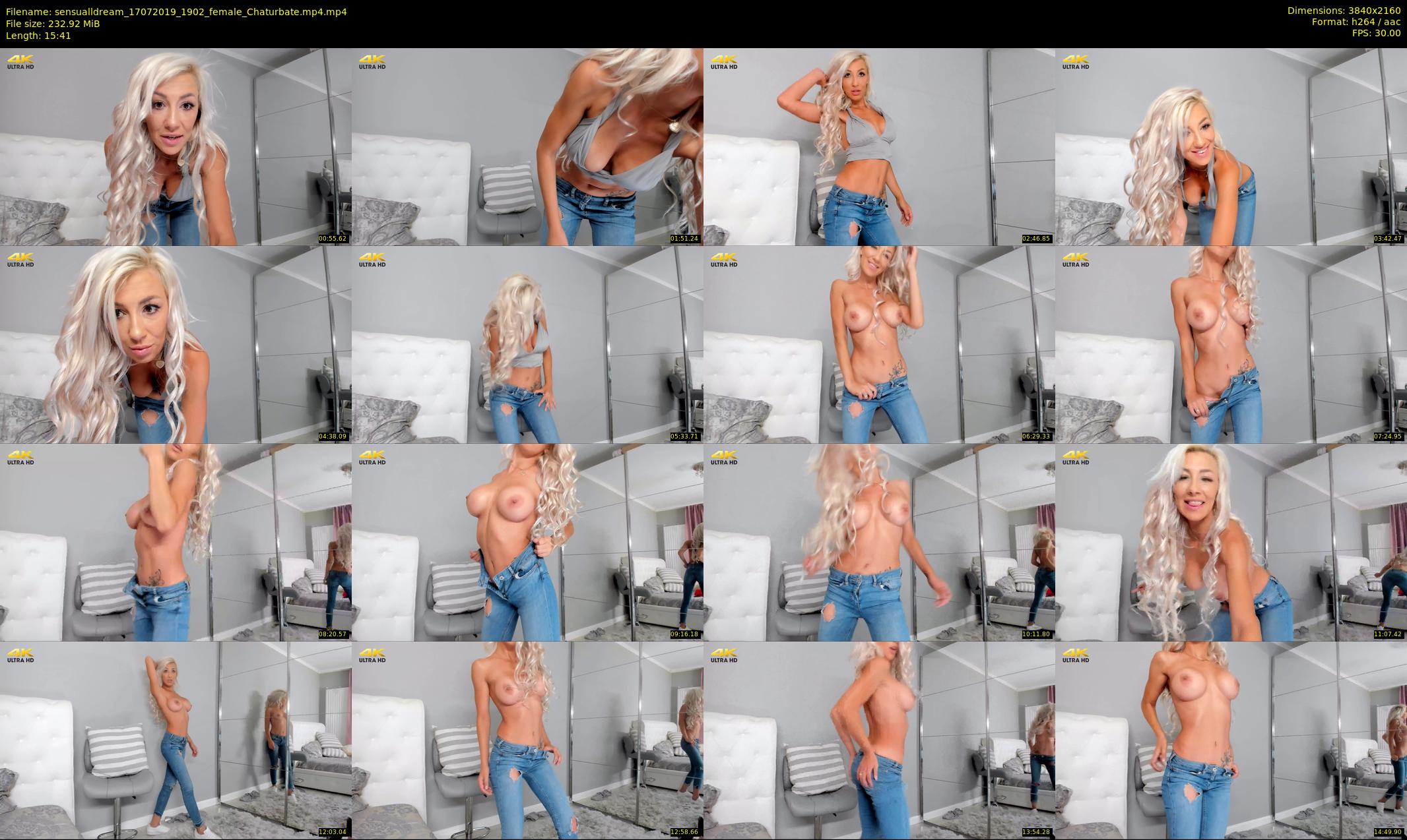sensualldream — 16 minute Chaturbate female cam show recording, 4K, Jul 17, 2019
