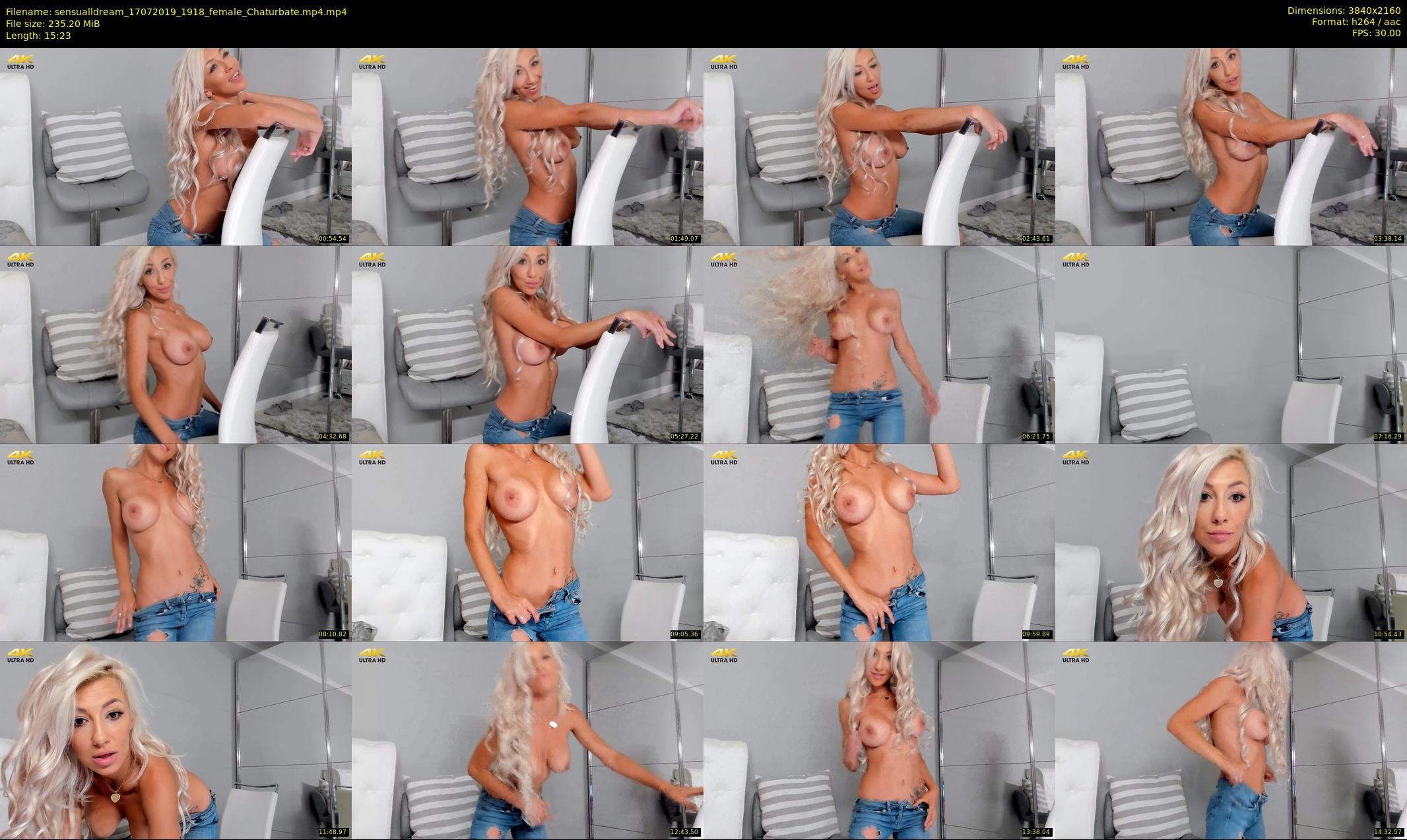 sensualldream — 16 minute Chaturbate female cam show recording, 4K, Jul 17, 2019