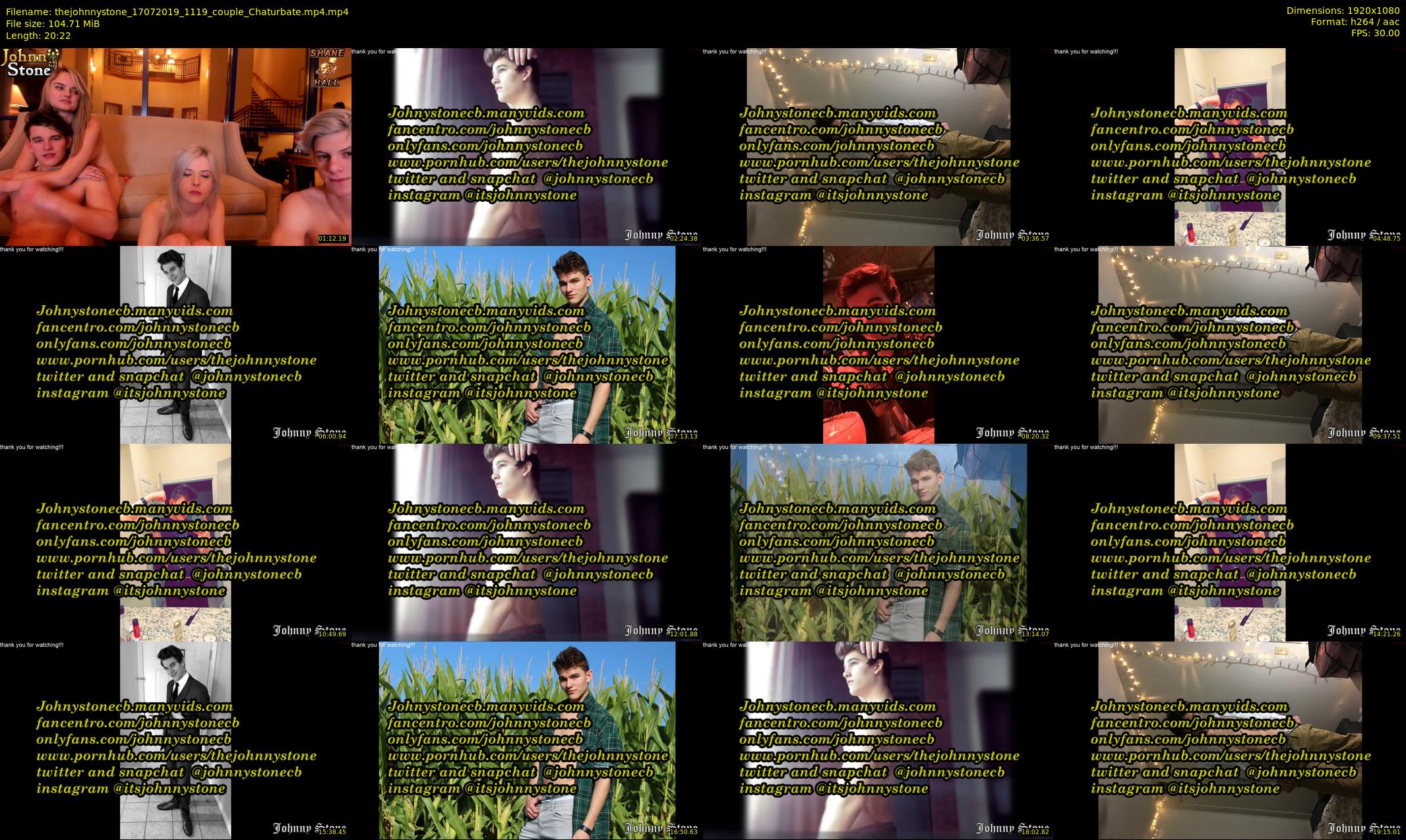 thejohnnystone — 21 minute Chaturbate male cam show recording, 1080p, Jul 17, 2019