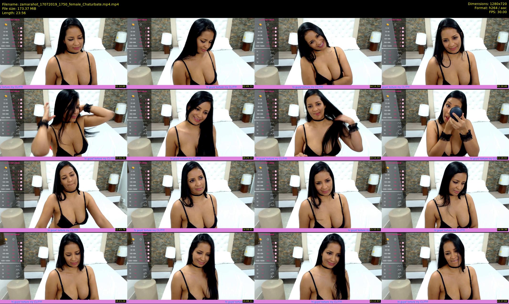 zamarahot — 24 minute Chaturbate female cam show recording, 720p, Jul 17, 2019