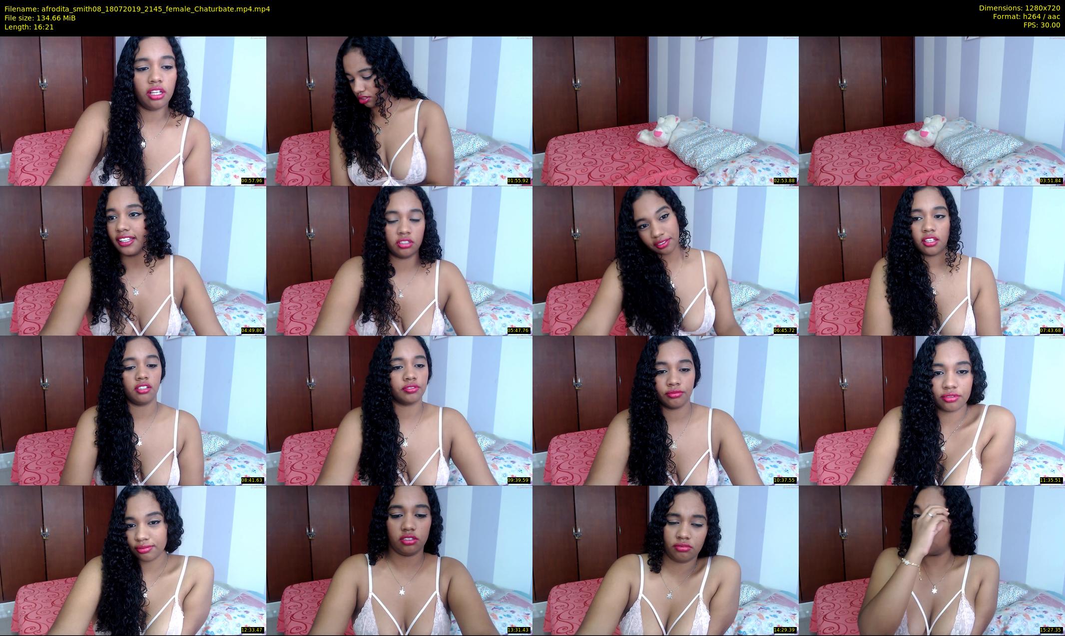 afrodita_smith08 — 17 minute Chaturbate female cam show recording, 720p, Jul 18, 2019