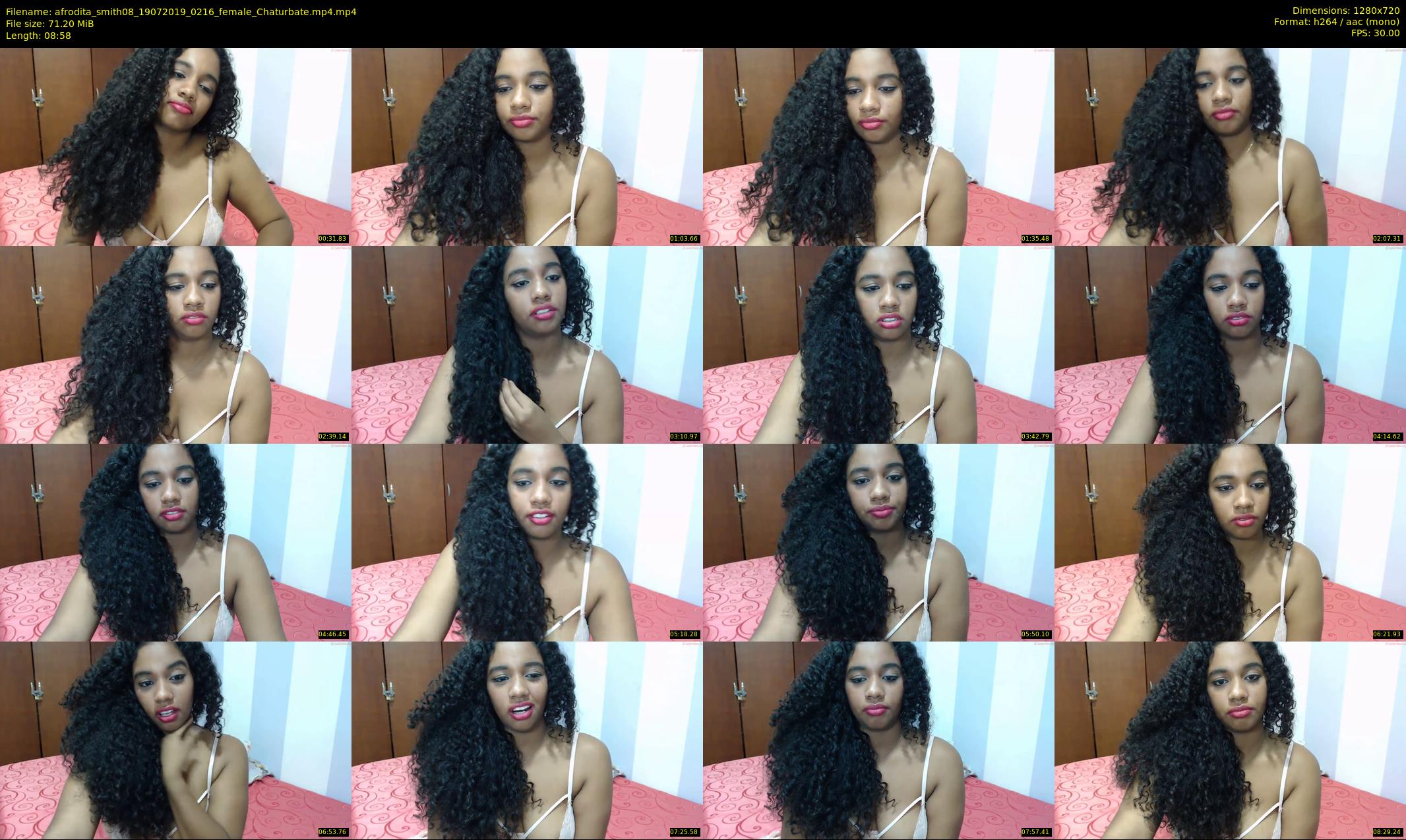 afrodita_smith08 — 9 minute Chaturbate female cam show recording, 720p, Jul 19, 2019