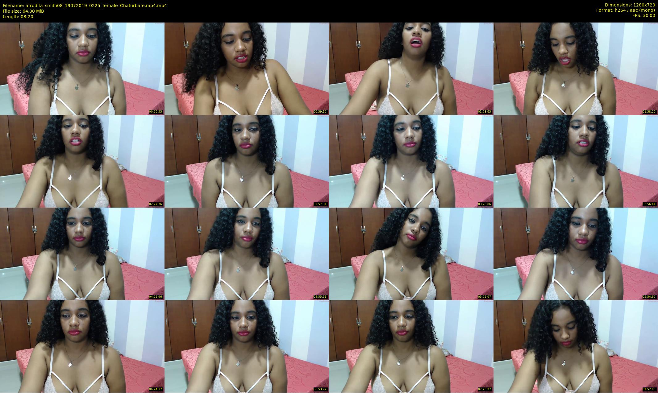 afrodita_smith08 — 9 minute Chaturbate female cam show recording, 720p, Jul 19, 2019