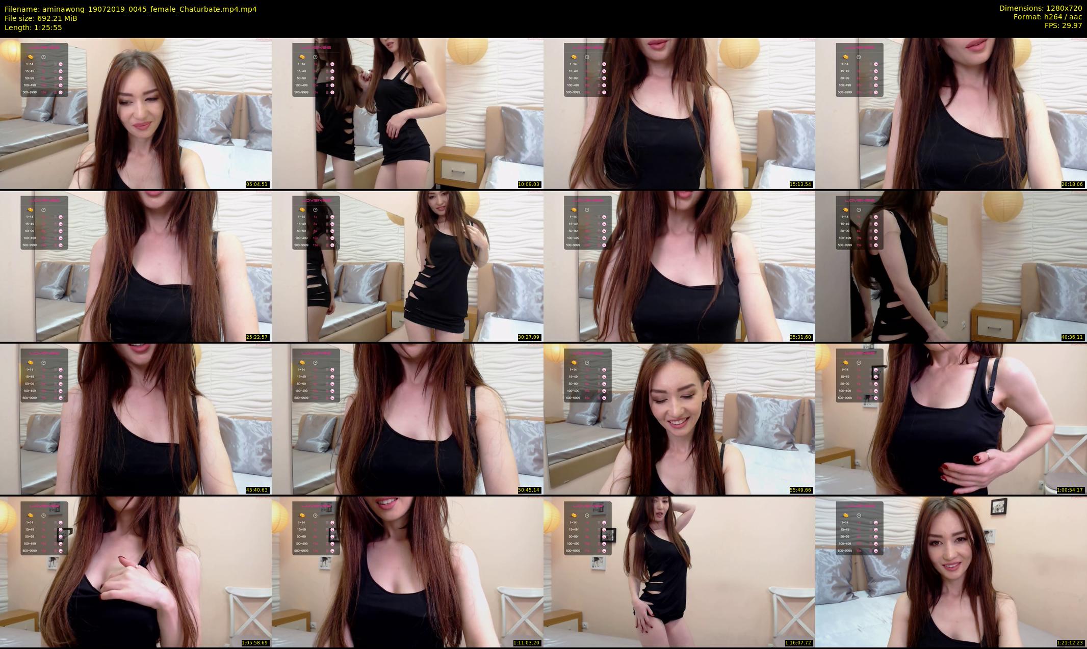 aminawong — 86 minute Chaturbate female cam show recording, 720p, Jul 19, 2019