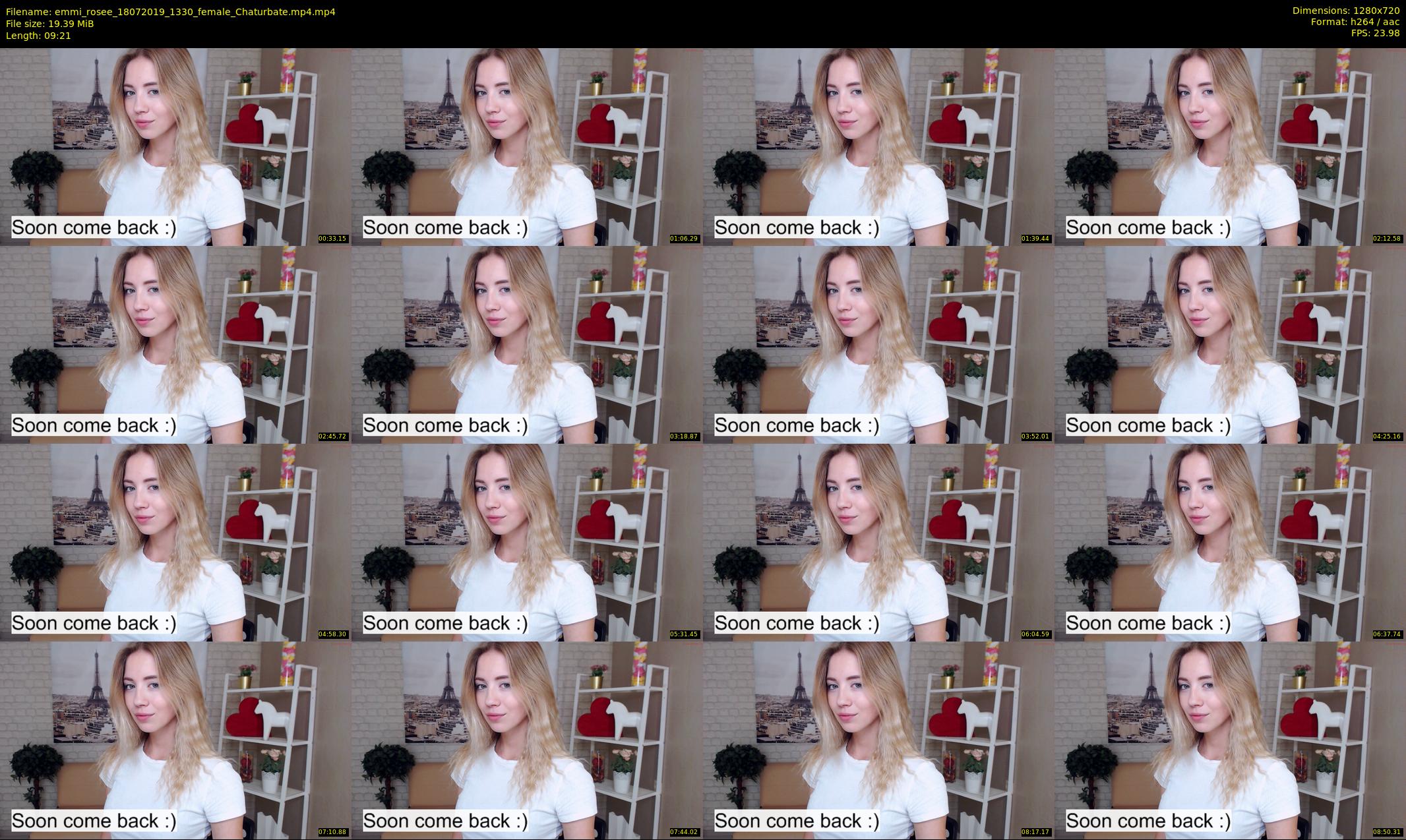 emmi_rosee — 10 minute Chaturbate female cam show recording, 720p, Jul 18, 2019
