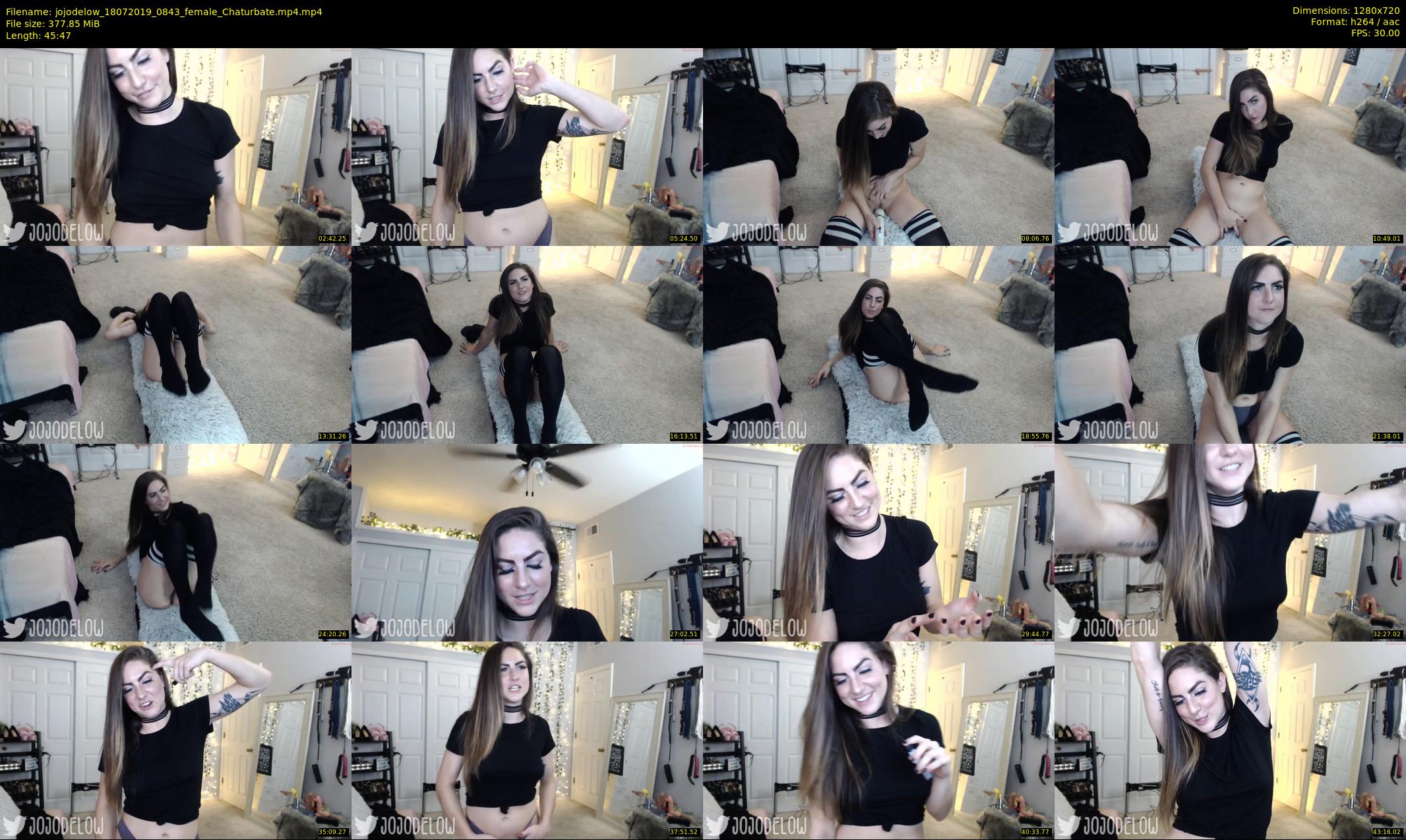 jojodelow — 46 minute Chaturbate female cam show recording, 720p, Jul 18, 2019