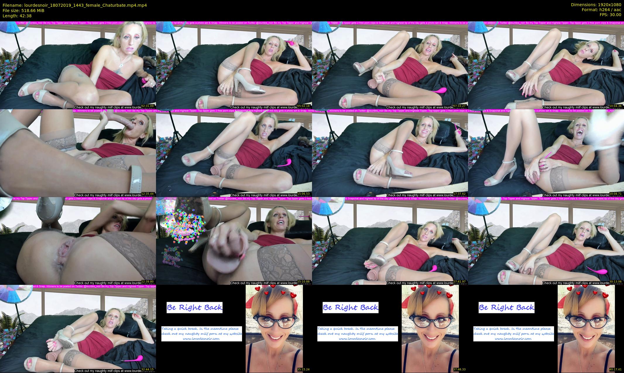 lourdesnoir — 43 minute Chaturbate female cam show recording, 1080p, Jul 18, 2019