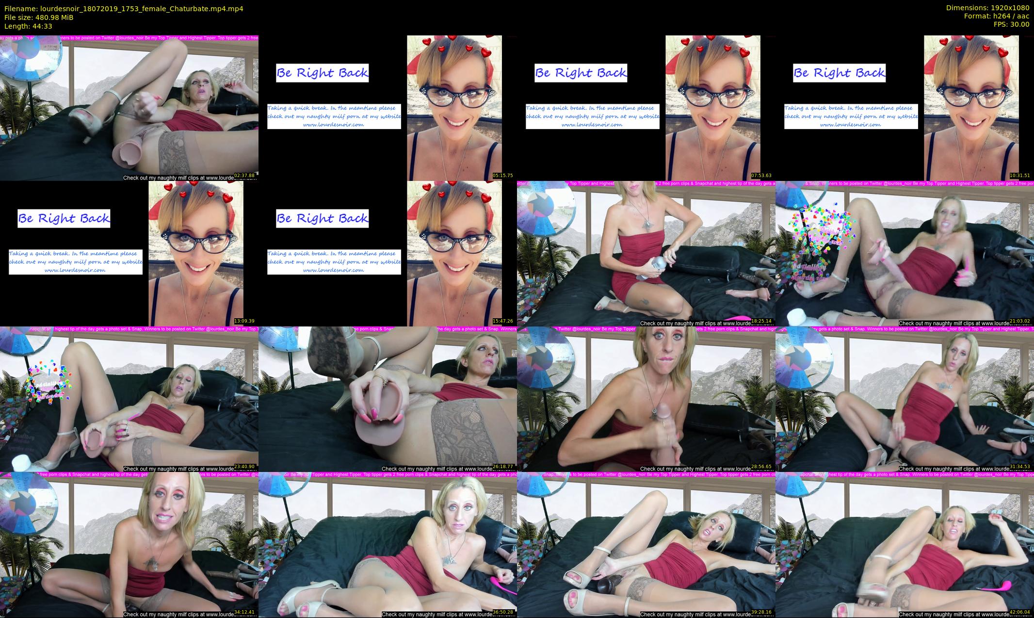 lourdesnoir — 45 minute Chaturbate female cam show recording, 1080p, Jul 18, 2019