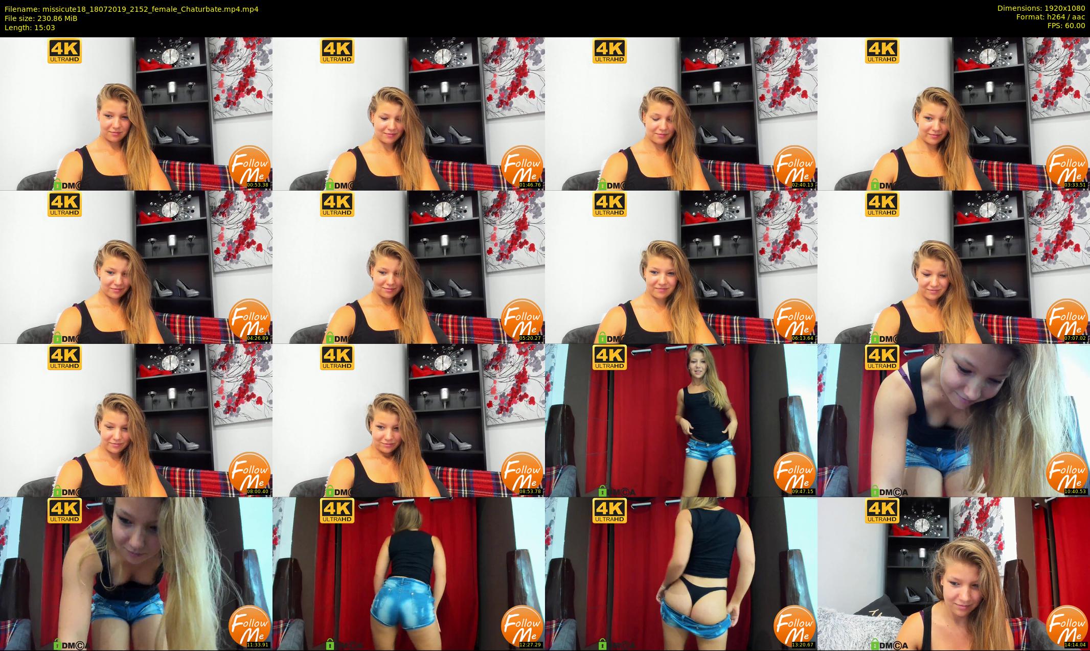missicute18 — 16 minute Chaturbate female cam show recording, 1080p, Jul 18, 2019