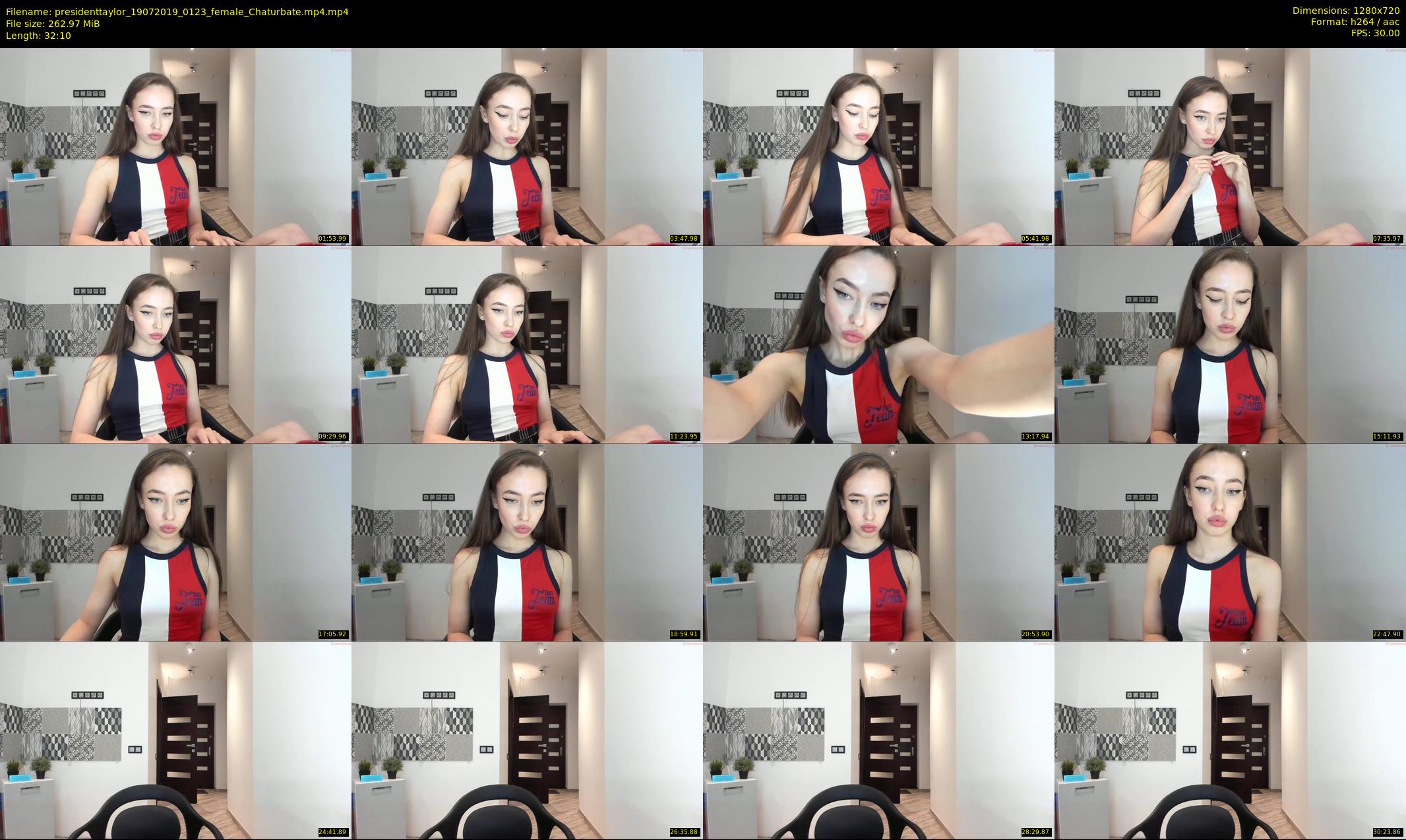 presidenttaylor — 33 minute Chaturbate female cam show recording, 720p, Jul 19, 2019